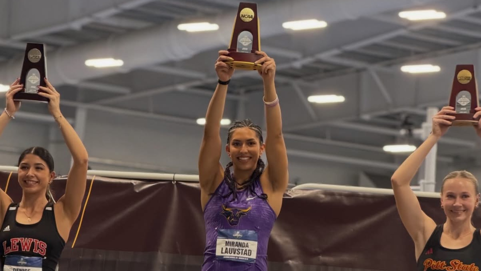 Miranda Lauvstad Lifts Trophy Long Jump Nationals