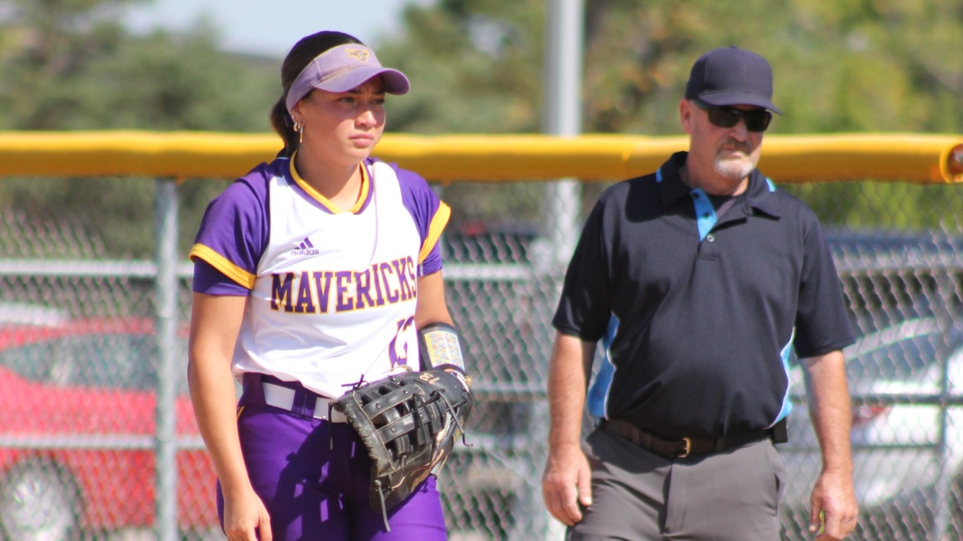 Gianna Lara at first base