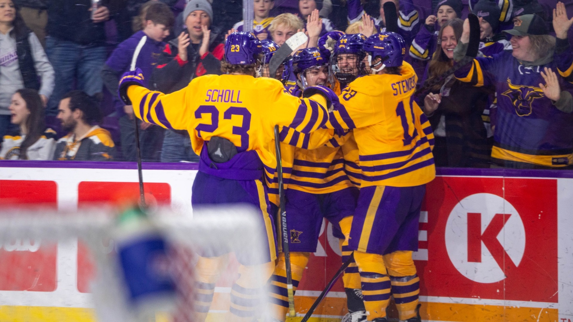 Maverick Goal Celebration vs. Michigan Tech Mason Cup Semifinals 