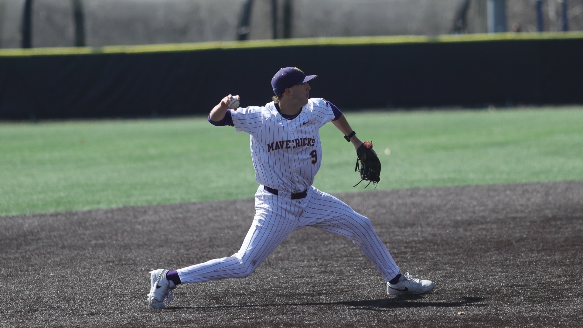Charlie Schau in the outfield vs Concordia St-Paul