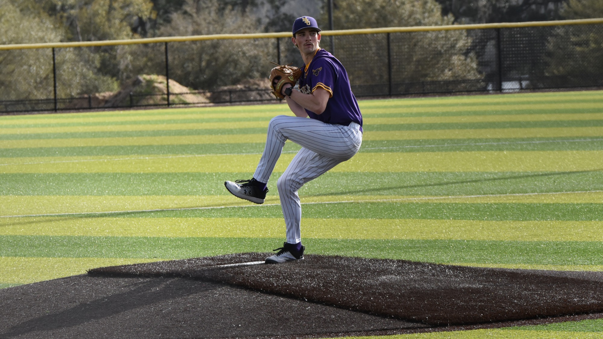 Daniel Zang delivers a pitch during MSU's game against Seton Hill (3.6).