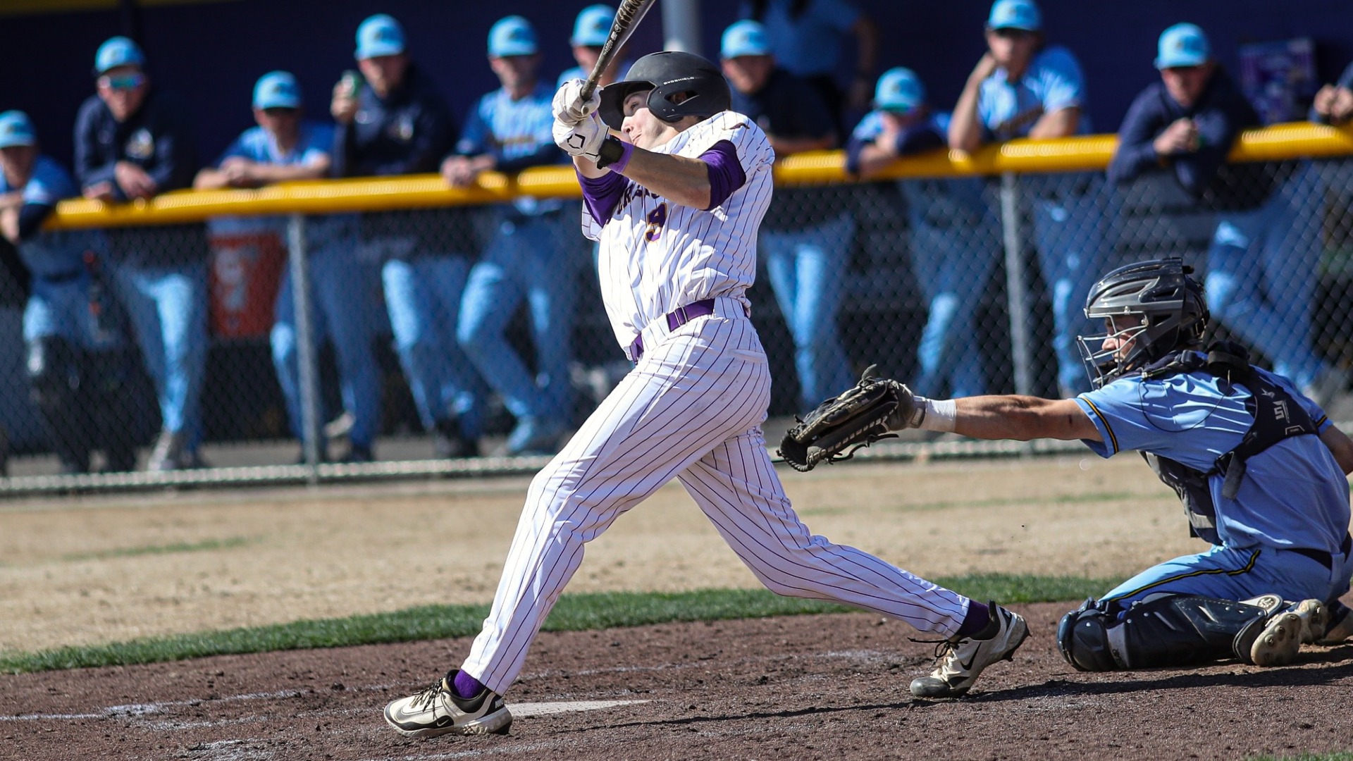 Charlie Schau up to bat vs Augustana 