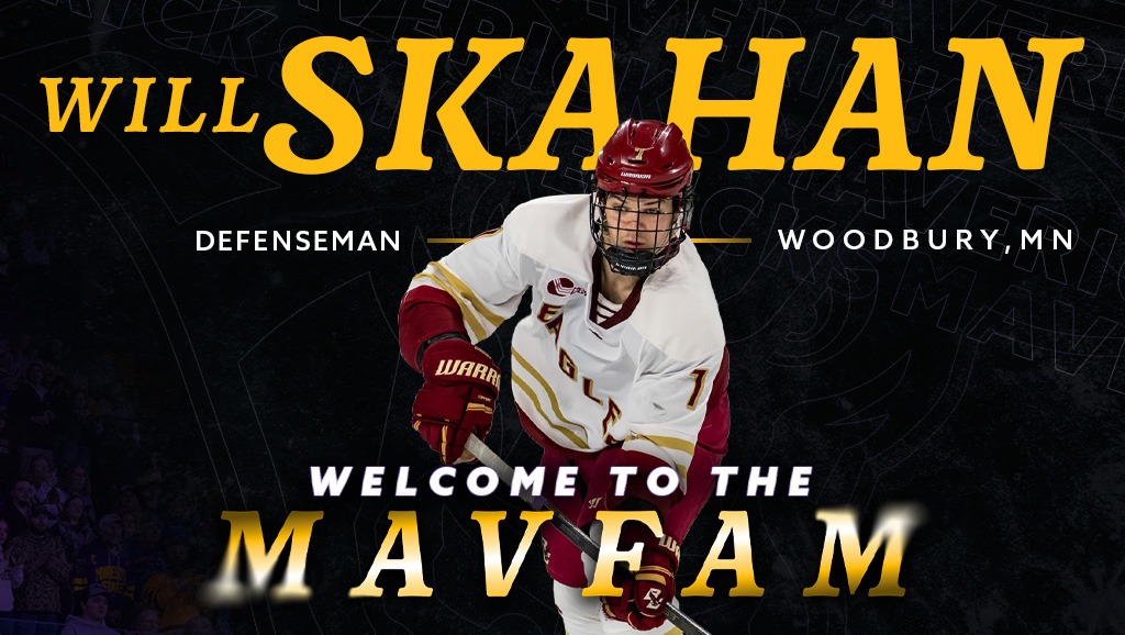 A graphic for Will Skahan transferring to Minnesota State