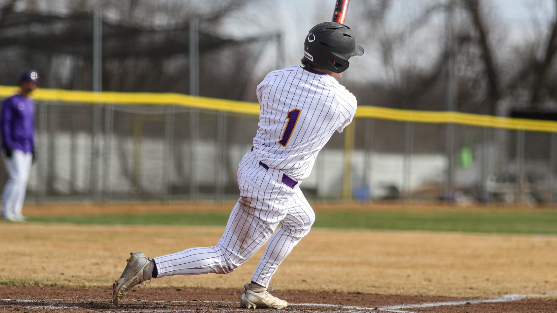 Ethan Bowers up to bat vs the Augustana Vikings 