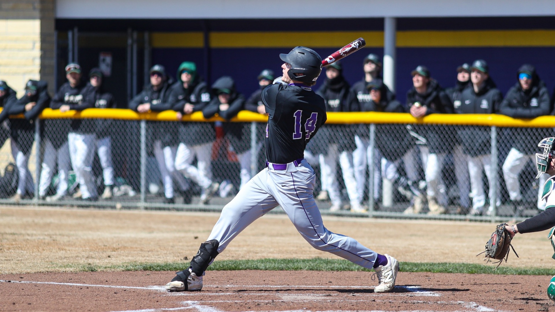 Louis Magers up to bat vs Bemidji State 