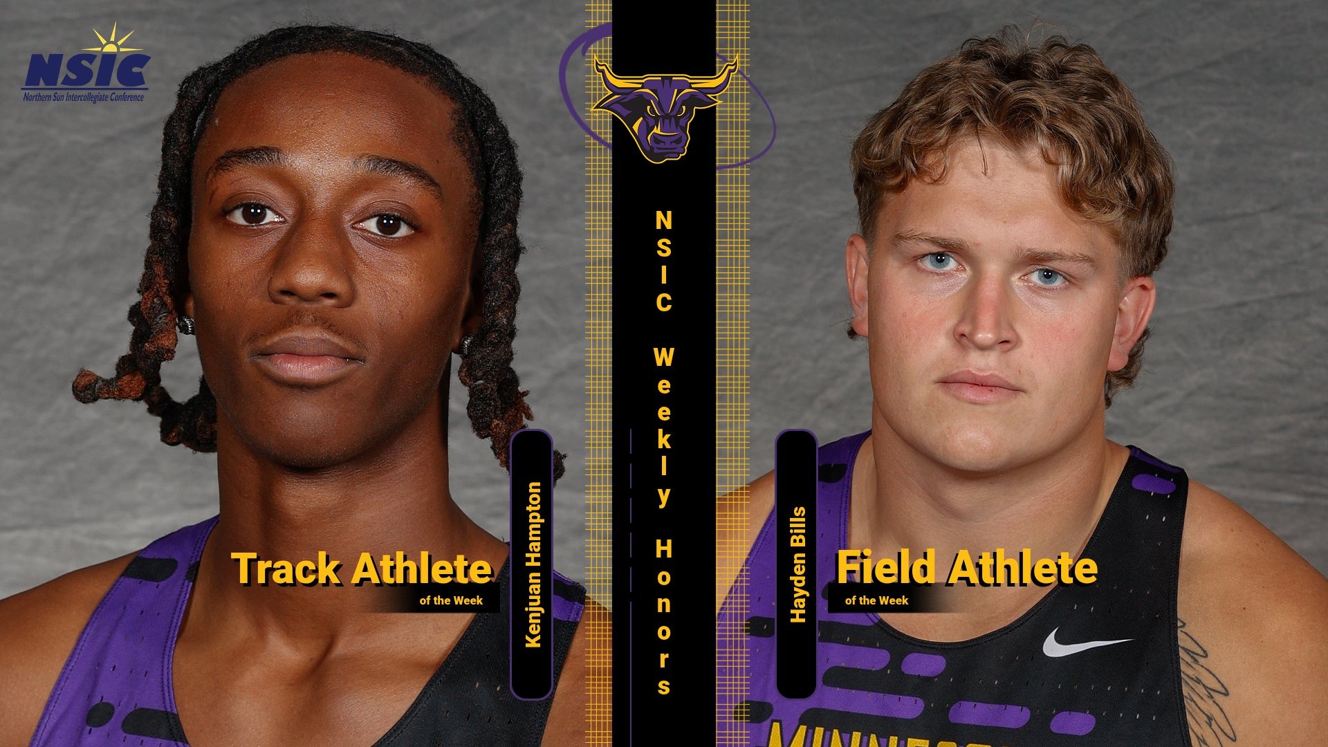  A graphic for Men's Track and Field NSIC Athletes of the Week