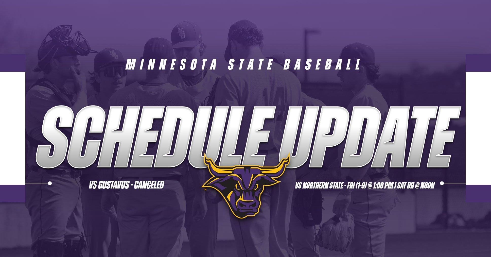 Maverick Baseball schedule change 