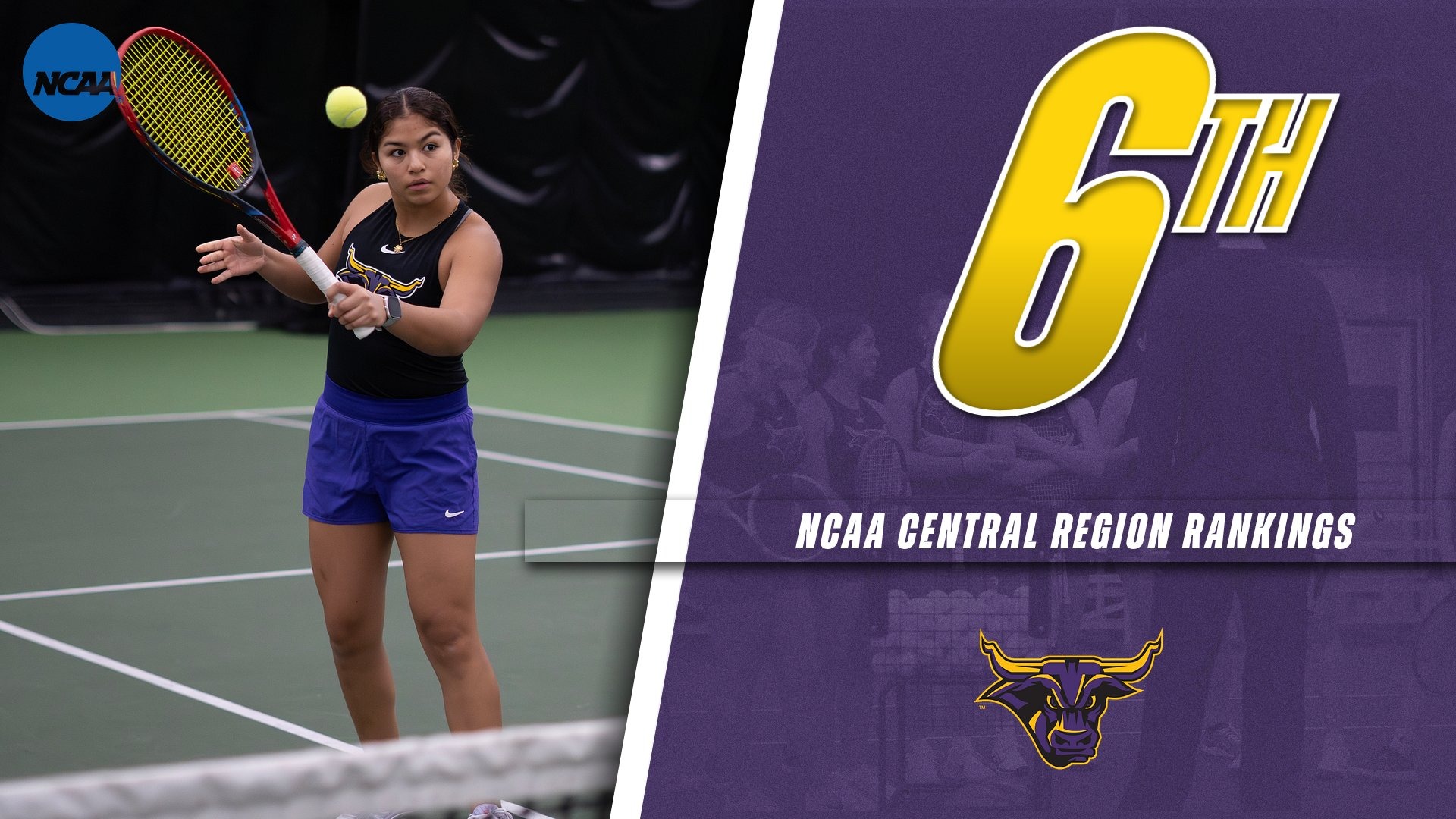 A graphic for Women's Tennis Ranked Sixth in Regional Rankings