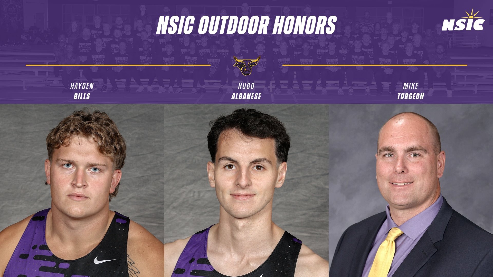 A graphic for the men's outdoor track and athletes of the year