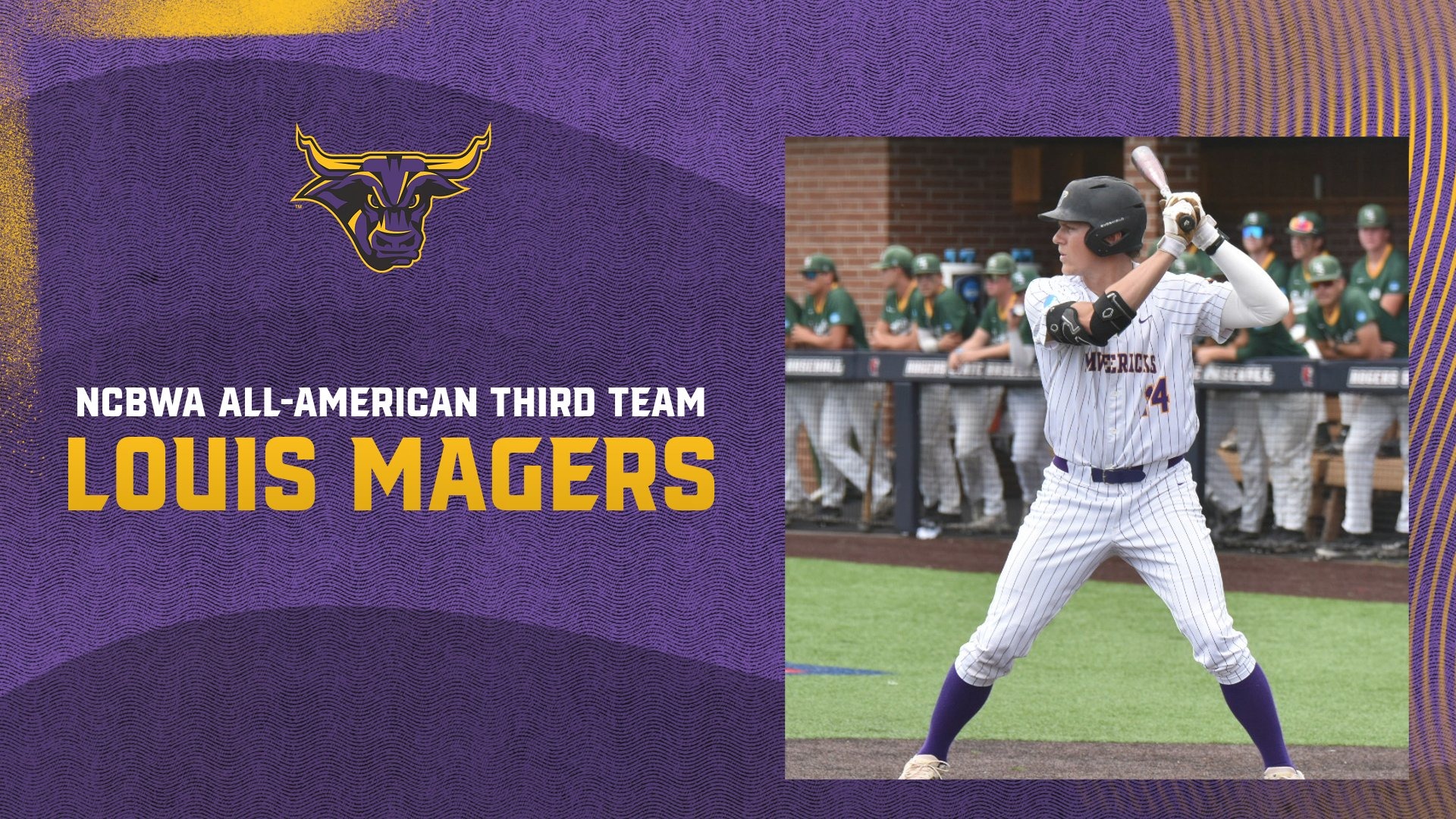 Graphic for Louis Magers NCBWA All-American Third Team Story