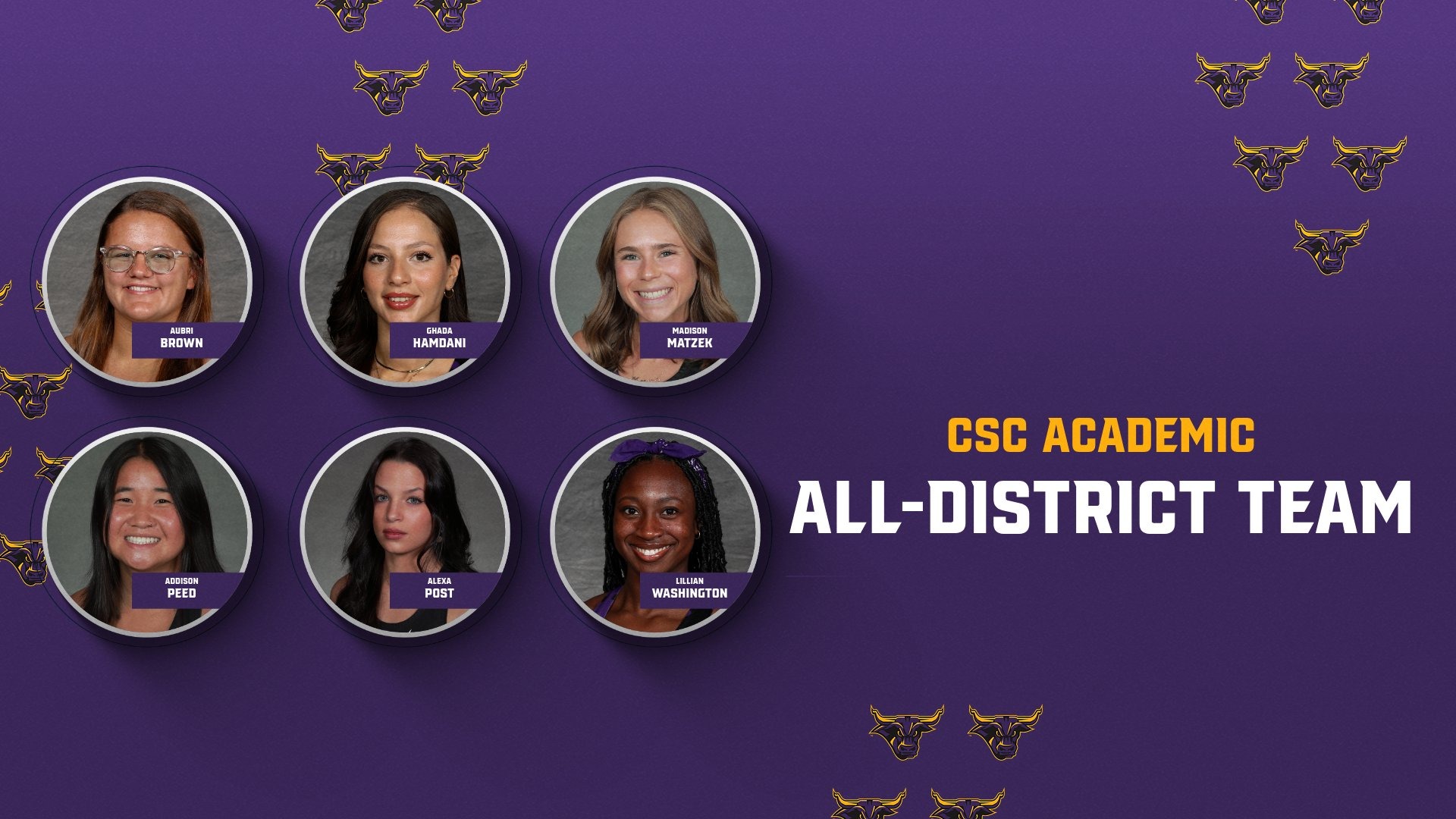 CSC WTrack Academic All-District Team Graphic