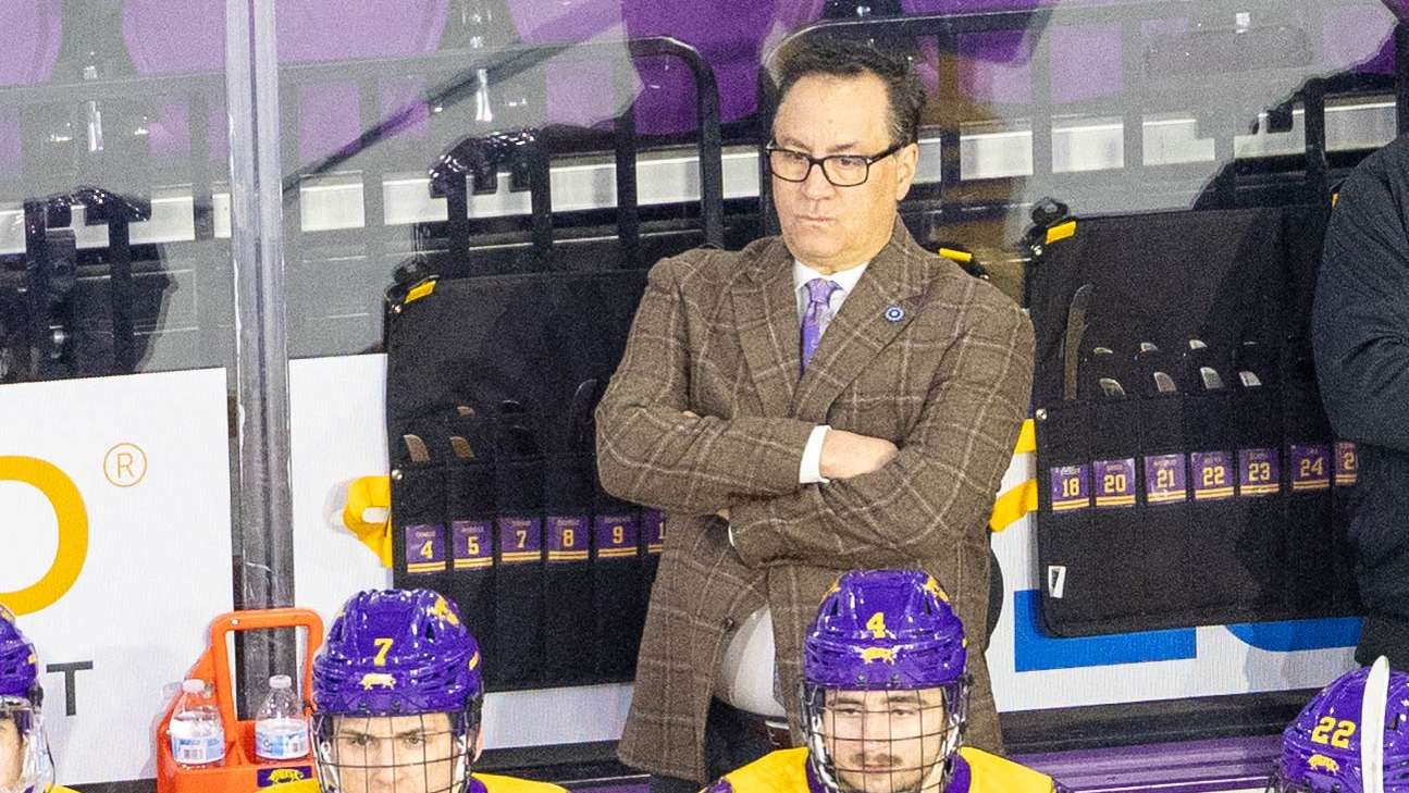 Minnesota State Associate Head coach Troy G. Ward watches the action during a game in the 2025-26 season.