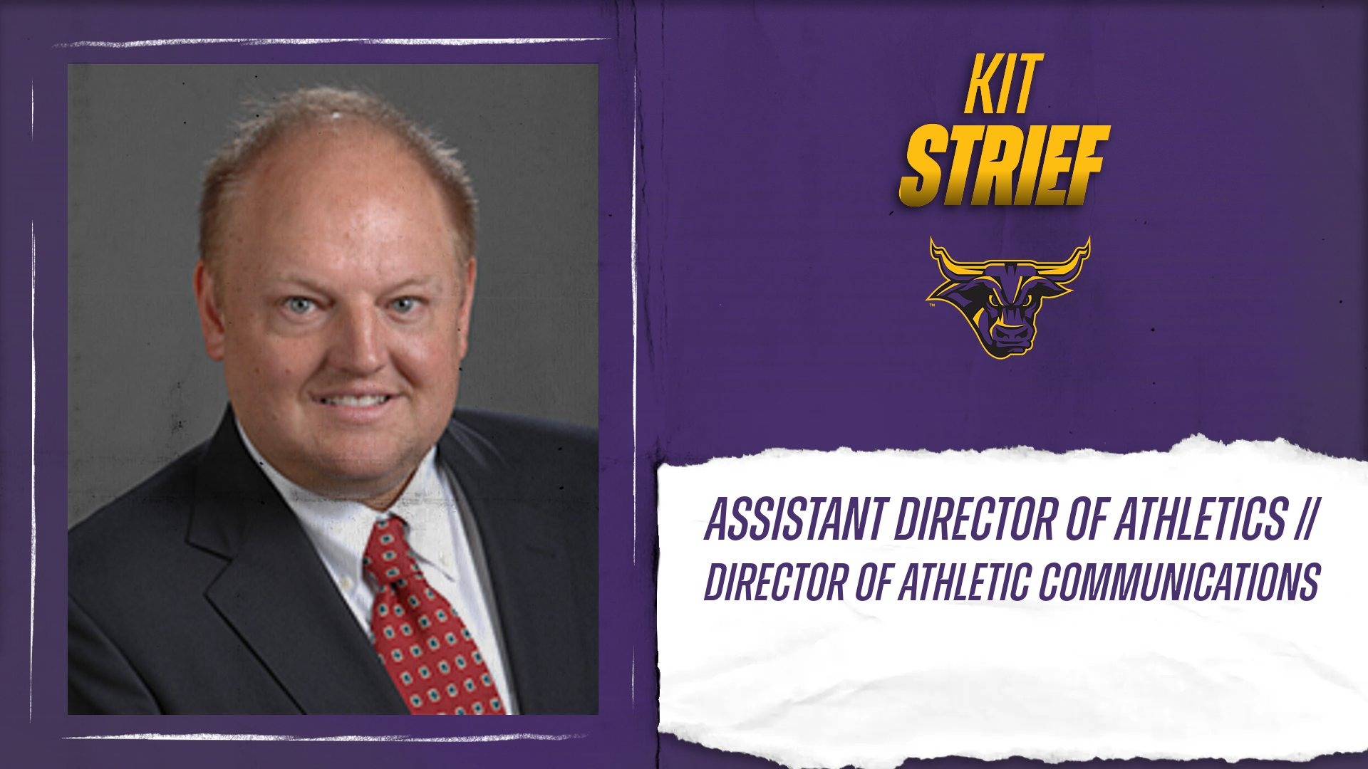 A graphic of Kit Strief for joining Minnesota State Athletics