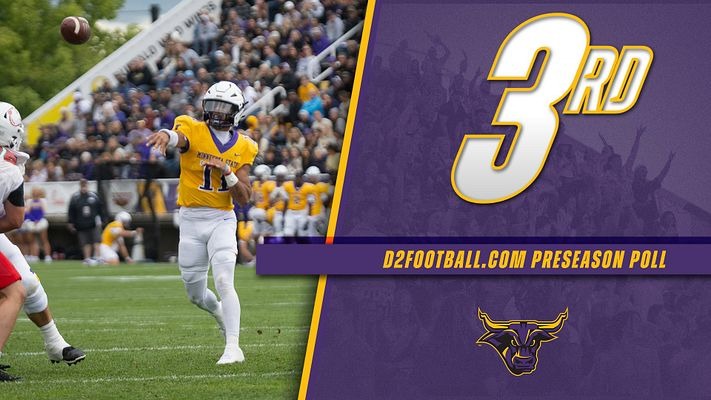 A graphic of Football Ranked 3rd in D2Football.com Poll
