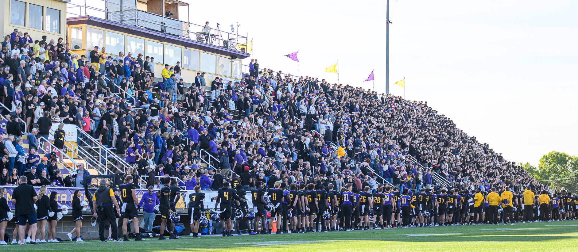 A wide angle of the Maverick crowd against Bemidji State (9.12)