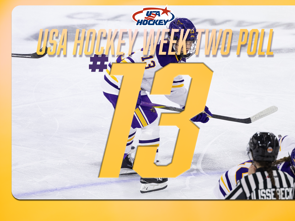 Women's Hockey ranked number 13 in Week 2 USA Hockey Poll
