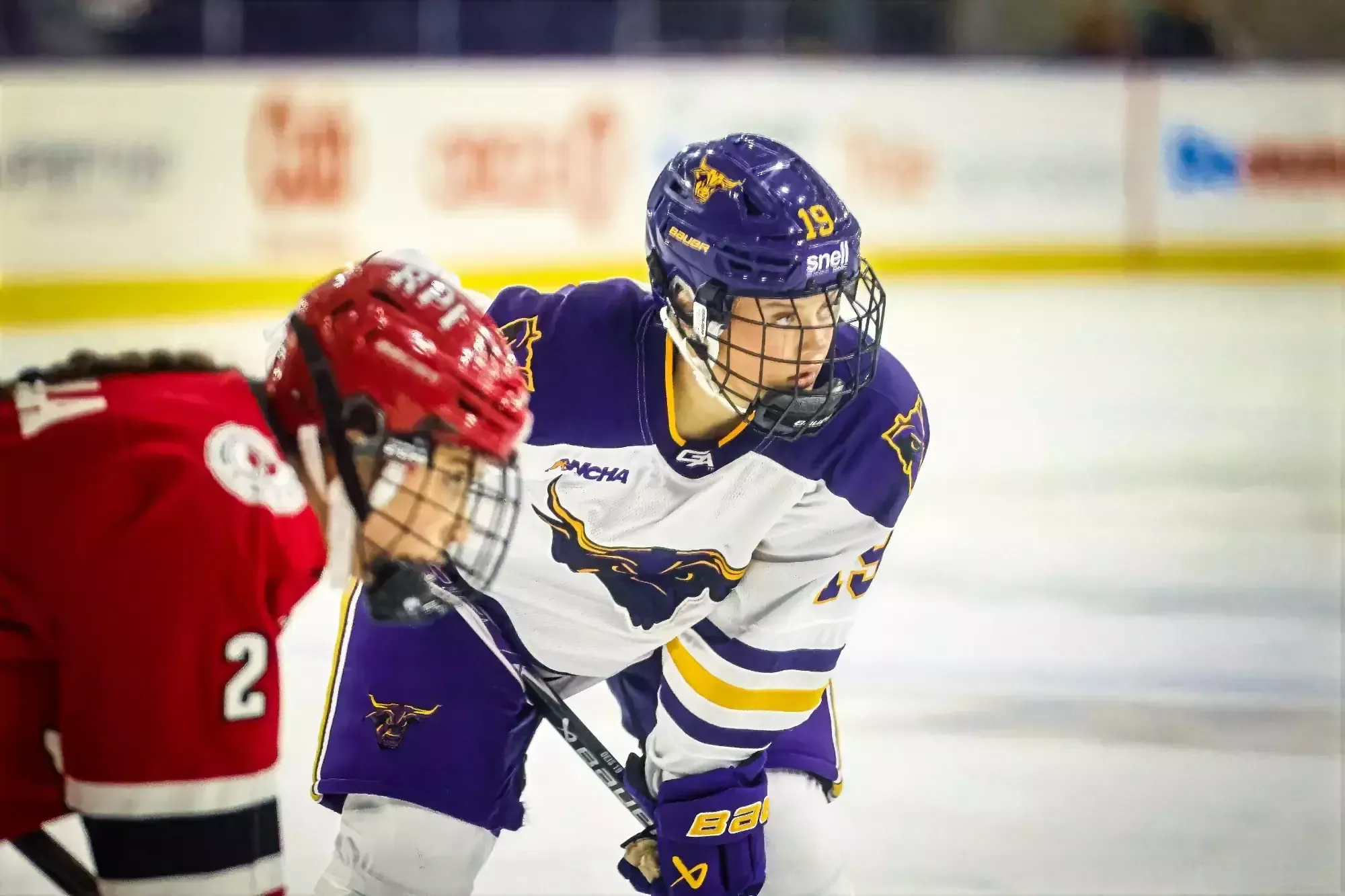 Lila Deis waiting for the face-off