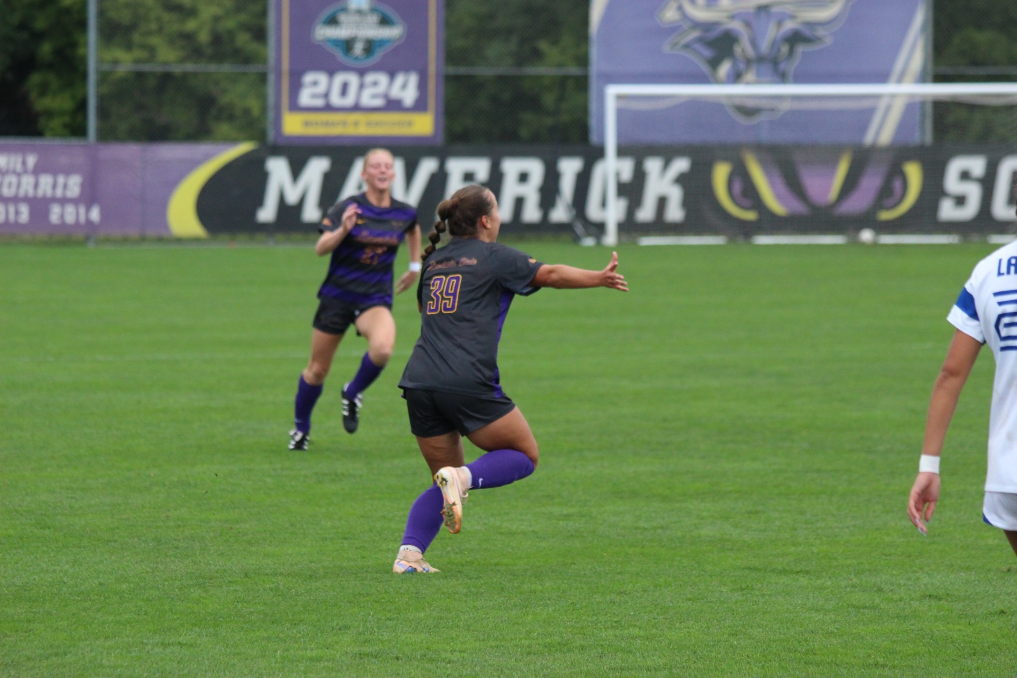 Megan Grater celebrates goal