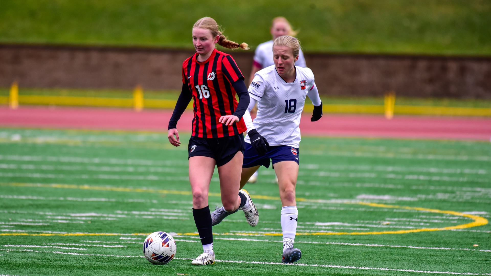 Sophie Thompson had a shot on goal for MSUM in a 4-0 loss to UMary