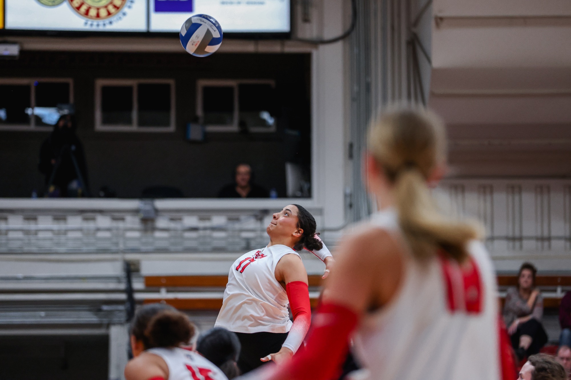 Raiah Mandell had 15 kills in a four-set loss to Minnesota State on Friday. 