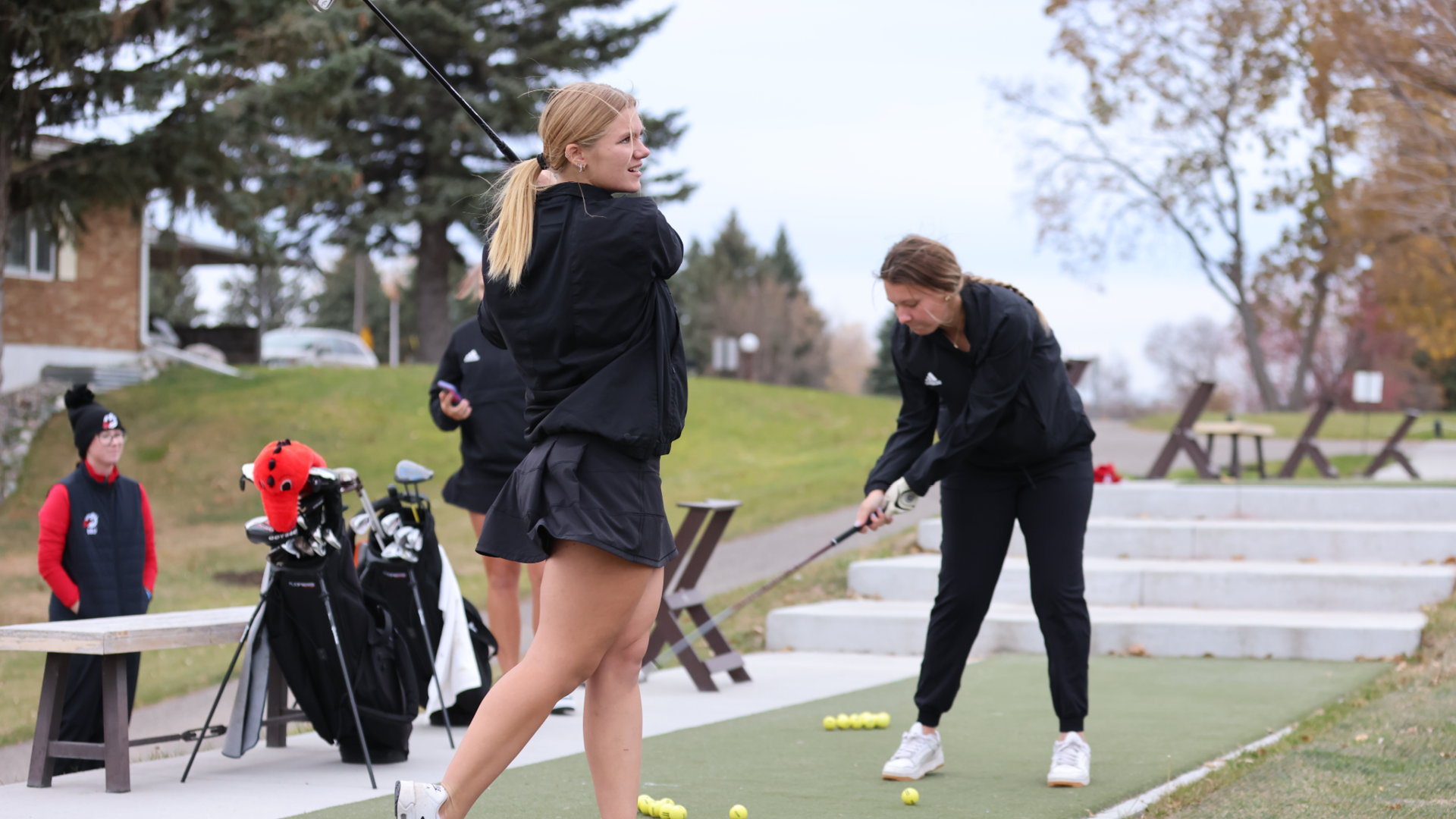 Aspen Beyer moved up 14 spots on the individual leaderboard to lead MSUM on day two of the EverSpring Inn & Suites Mustang Invitational.