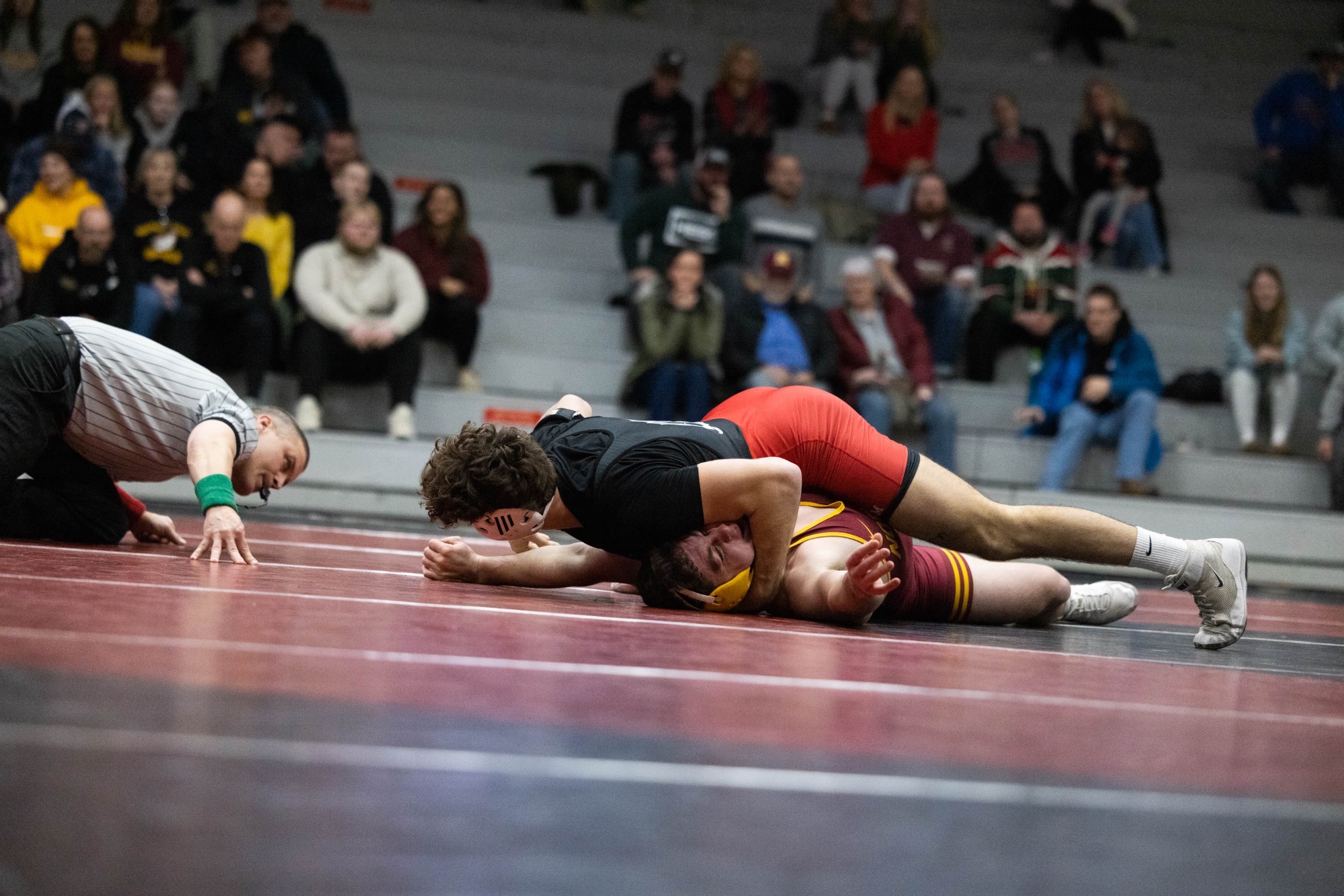 Anthony Sykora earned a second period pin to lead MSUM's effort against Northern State. 