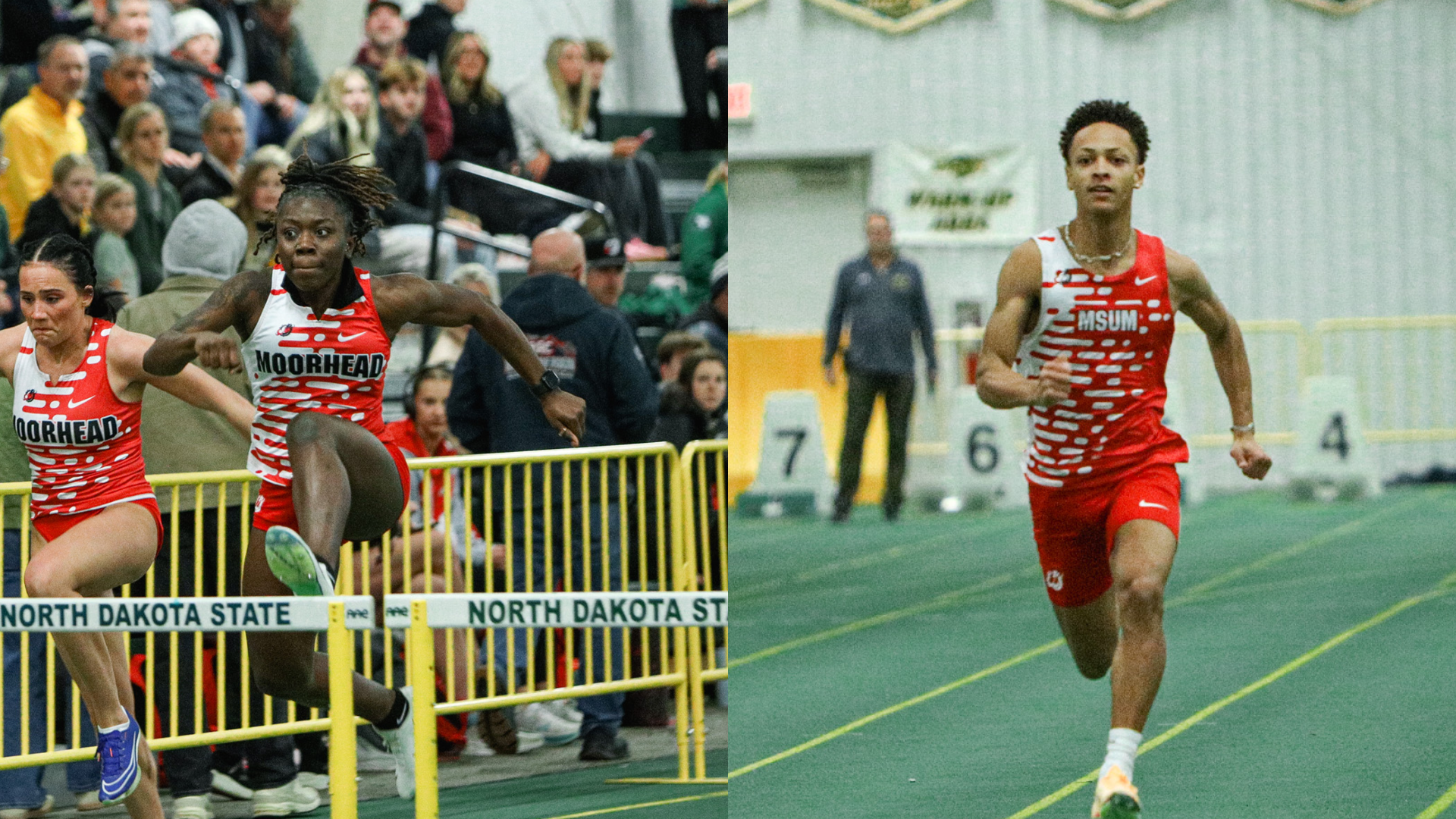Ahneisha Presulme (left) and Isaiah Tandoh were one of 11 Dragons who claimed event wins at the Cobber Indoor Open