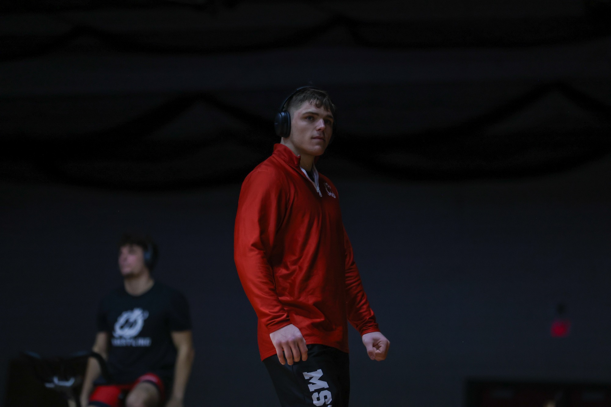 Wyatt Powell earned a victory by fall versus Minnesota State on Friday. 