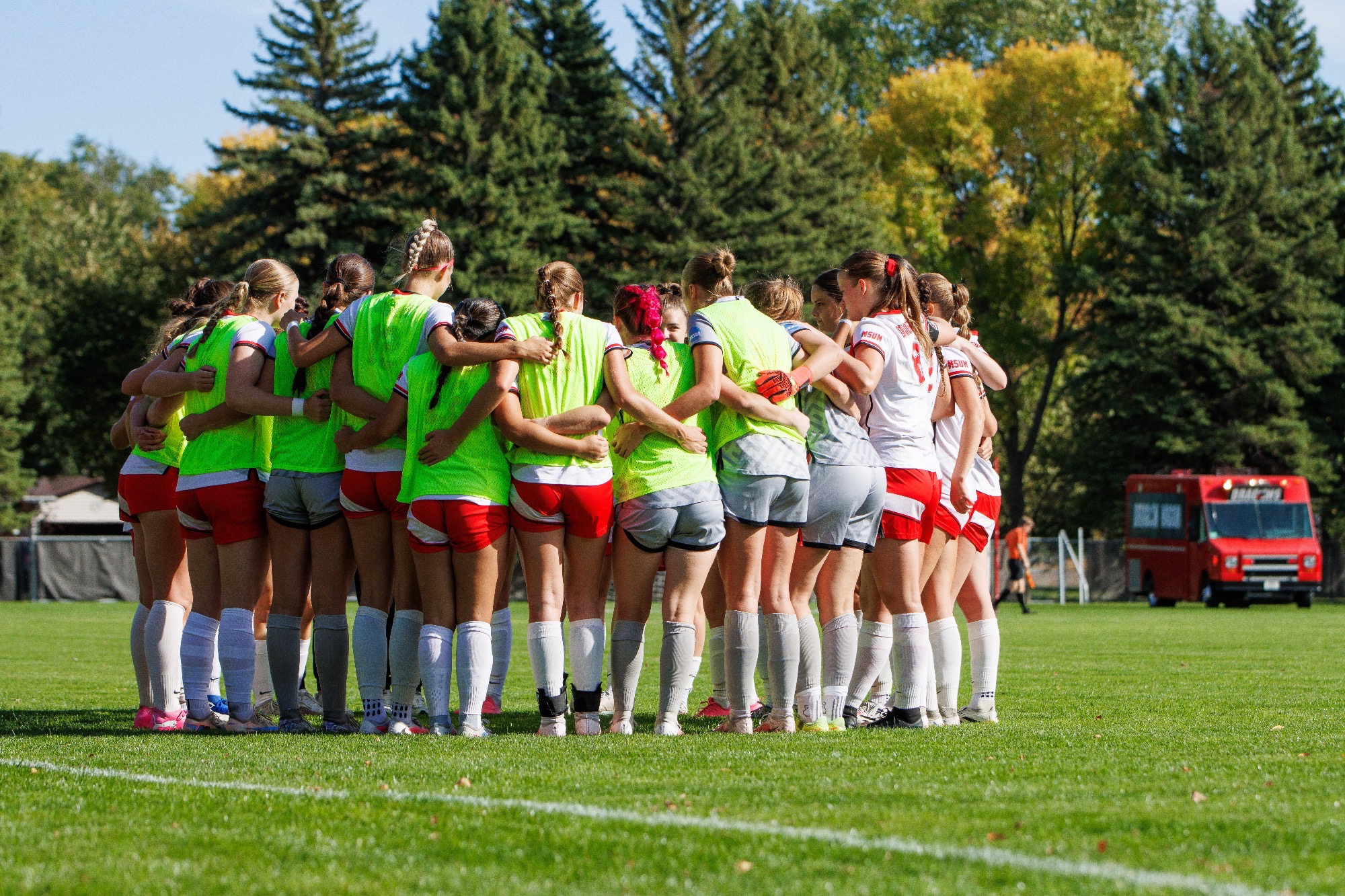 Dragon soccer fell 4-0 to St. Cloud State on Sunday afternoon