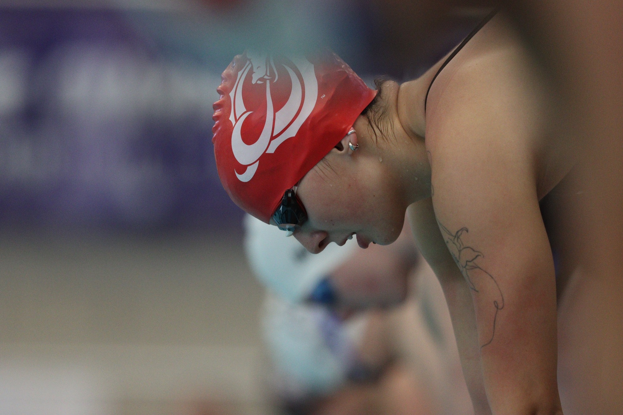 Sophia Verke competed in the 50-yard freestyle final on day one of the NSIC Swimming & Diving Championships