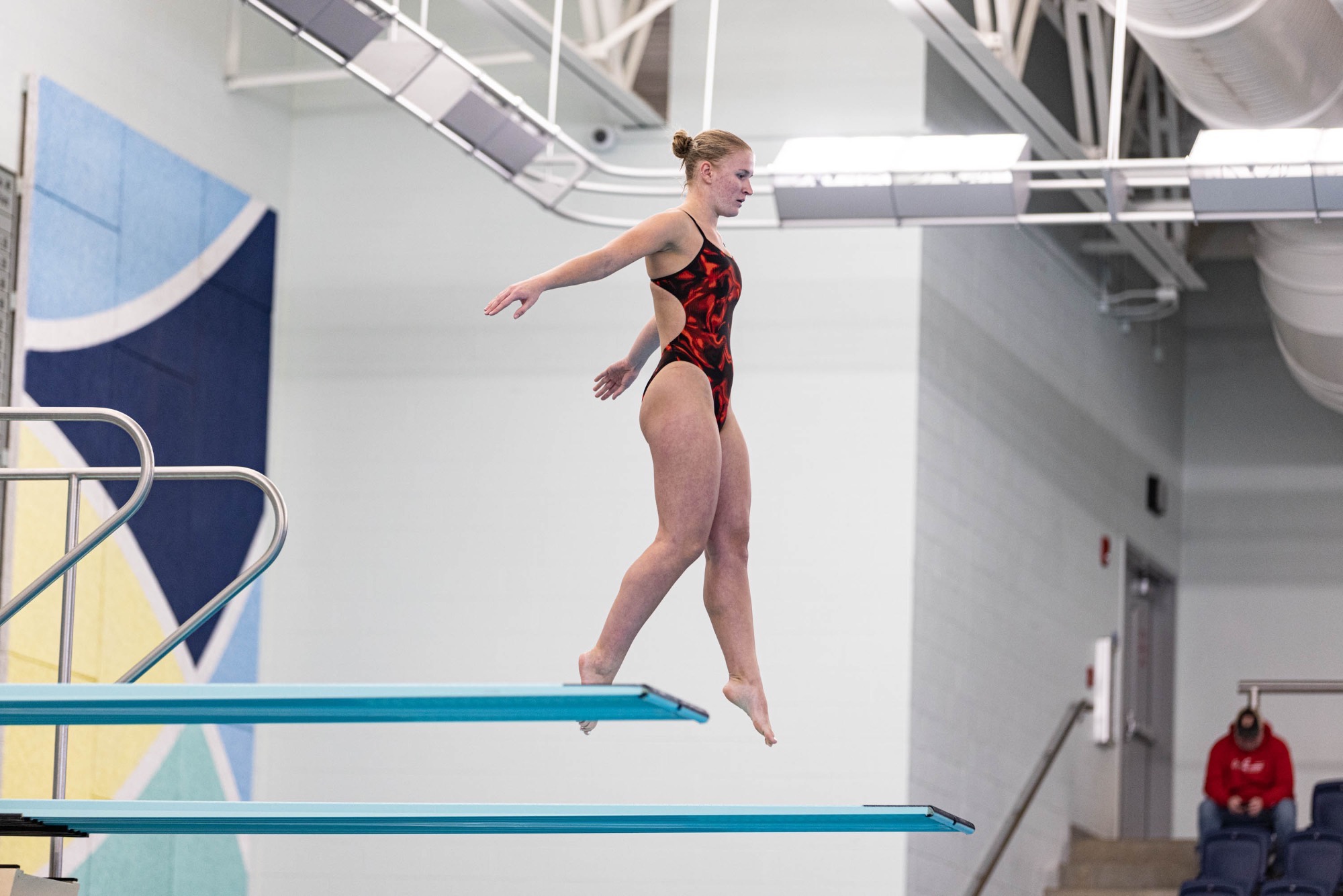 Isabelle Johnson earned All-NSIC honors in the 3-meter diving event on day two of the NSIC Swimming & Diving Championships