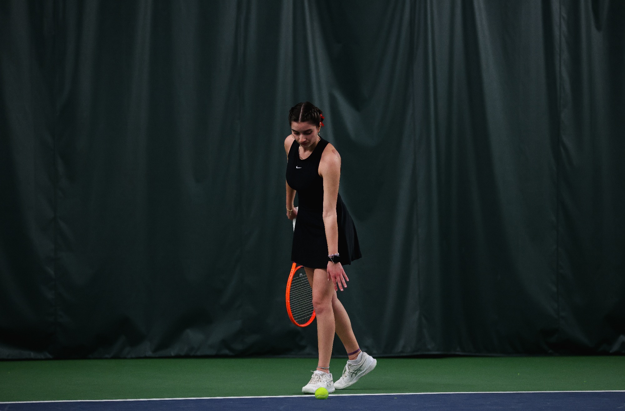 Camilla Bonini won her number five singles match 6-0, 6-0 against St. Thomas Aquinas on Wednesday. 