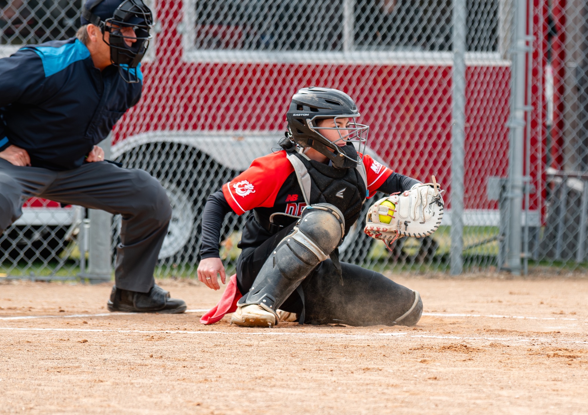 Teagan Pranchke tallied three hits in game two on Senior Day for the Dragons. 