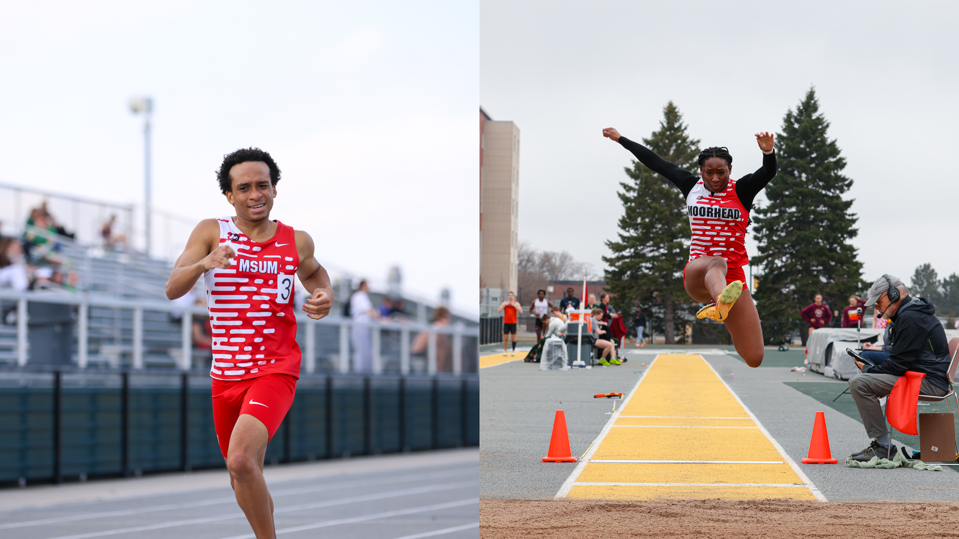 Dylan Harris (left) and Chioma Onyeaghala (right) were among the Dragons who set personal bests at Saturday' Al Cassell Classic