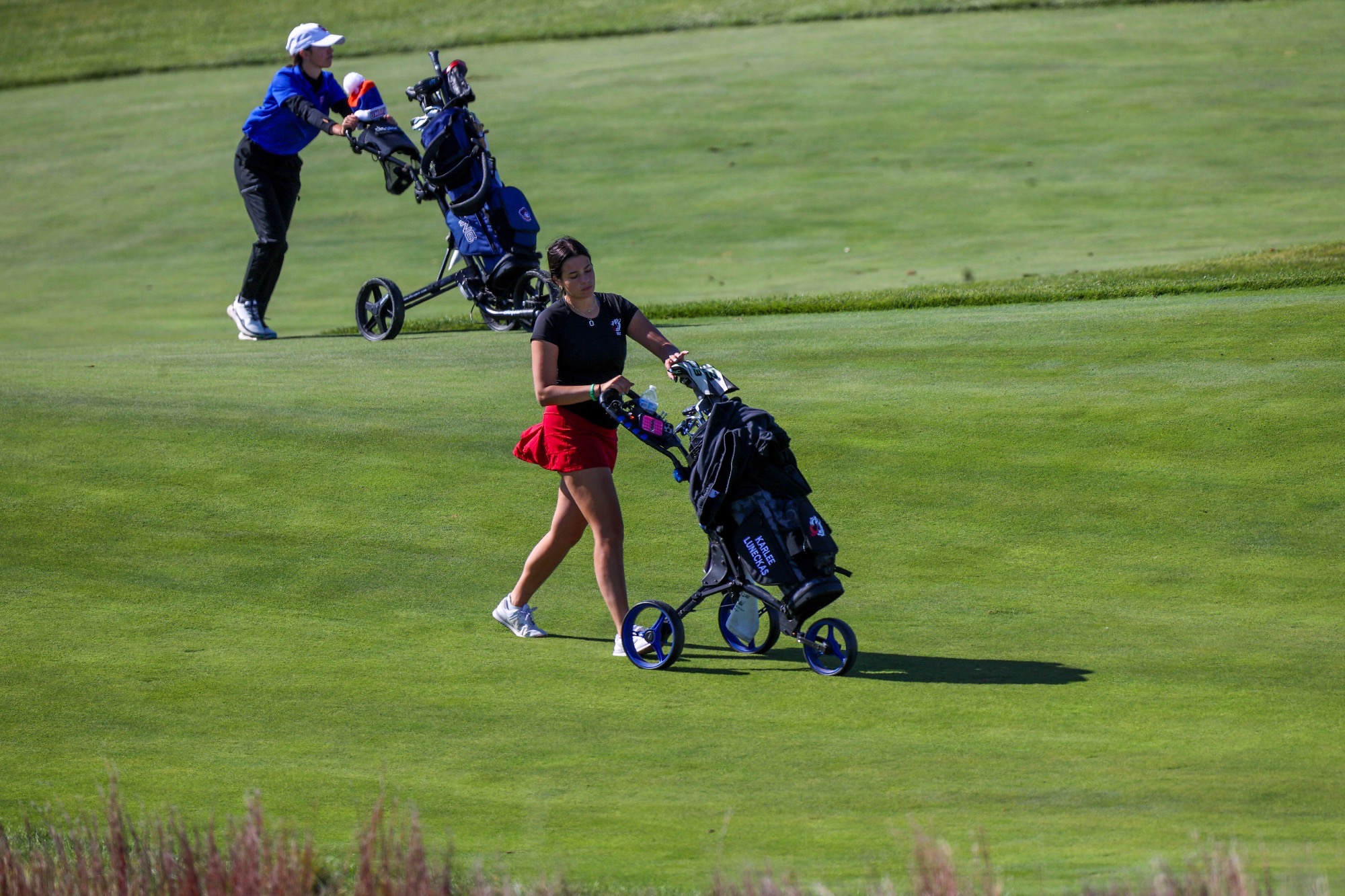 Karlee Luneckas carded a 93 and a 94 in a 36-hole day for Dragon golf at the Augie Spring Invite