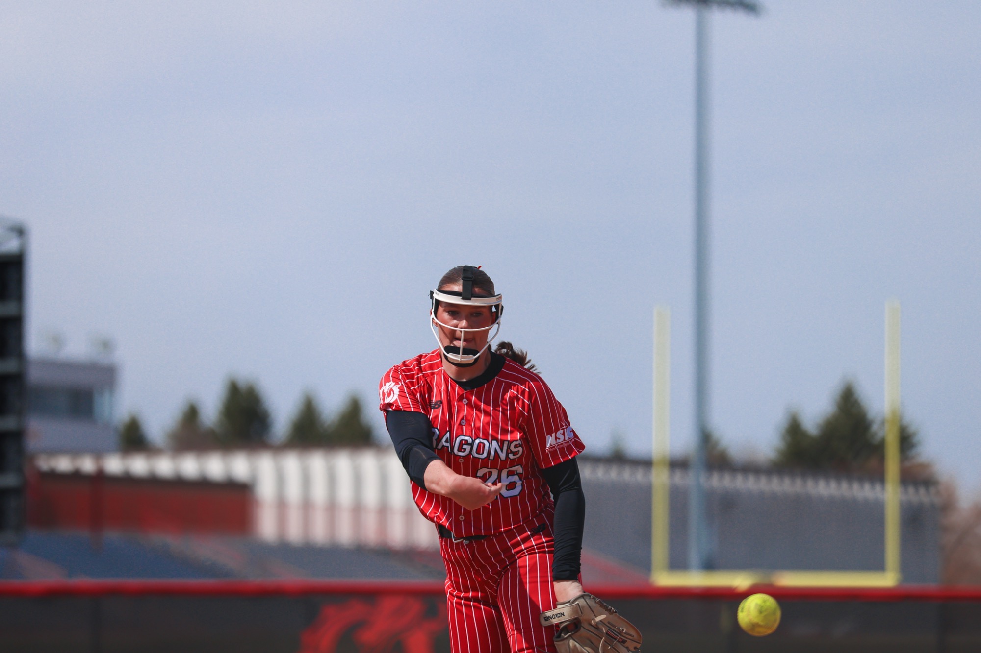 Brynna Farman pitched a complete game for MSUM against Winona State on Saturday. 