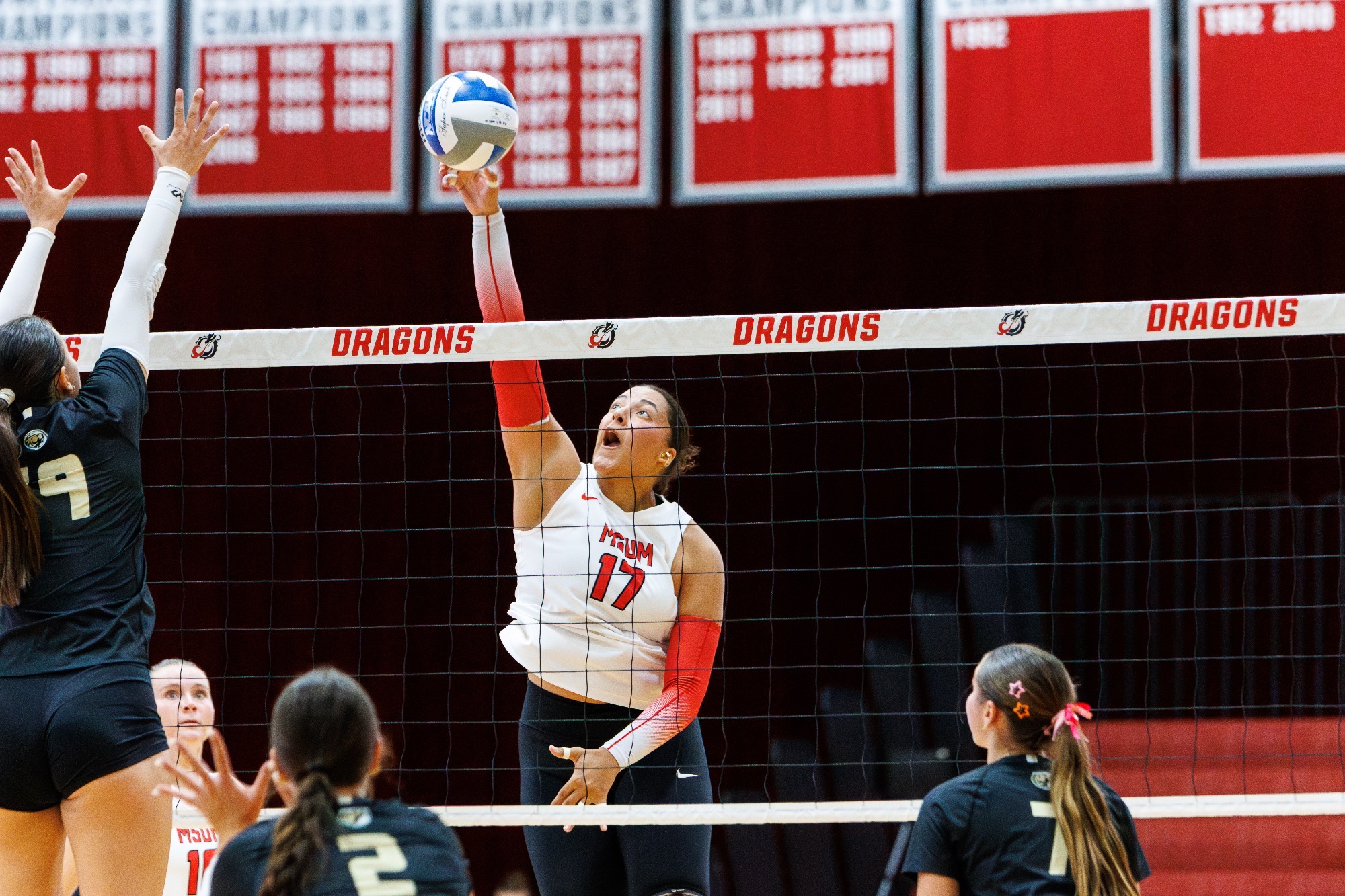 Raiah Mandell led the Dragons with 18 kills in a five-set loss to Bemidji State on Saturday