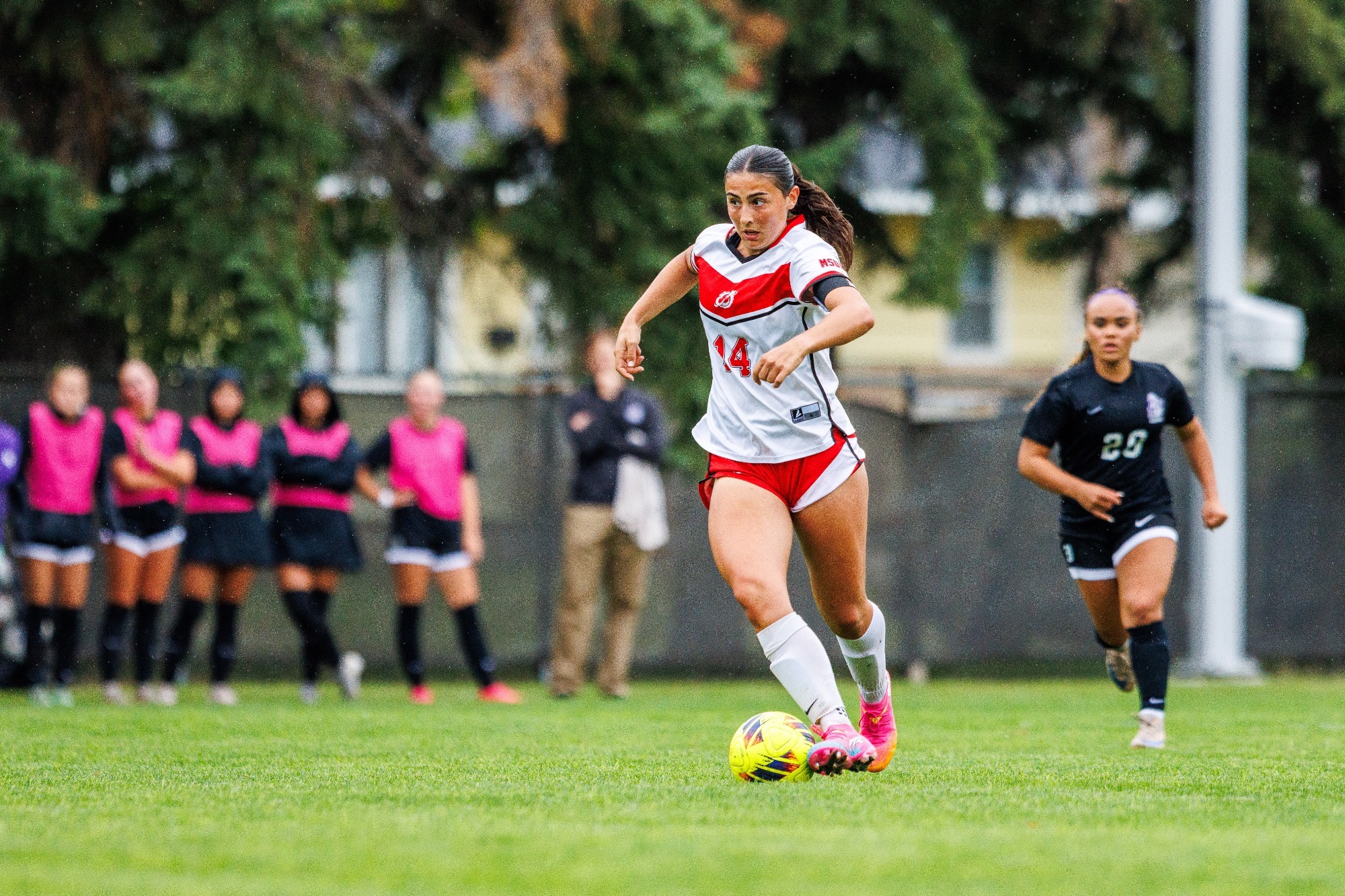 Mary Cox scored a goal in MSUM's 3-1 loss to Northern State on Sunday.