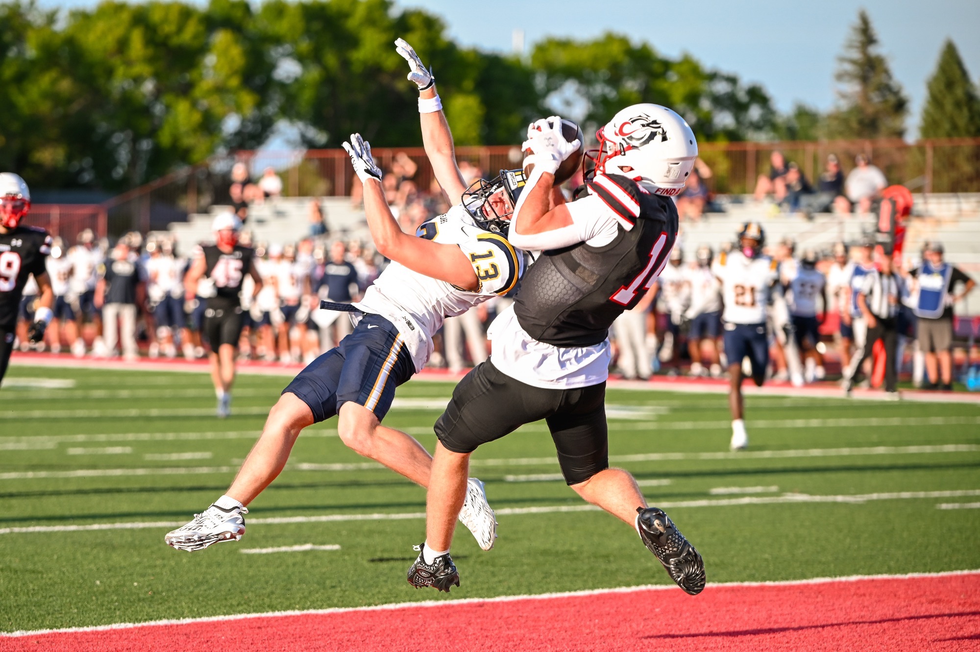 Kelly Johnson made two touchdown catches in MSUM's 48-30 victory over Concordia-St. Paul on Thursday evening.
