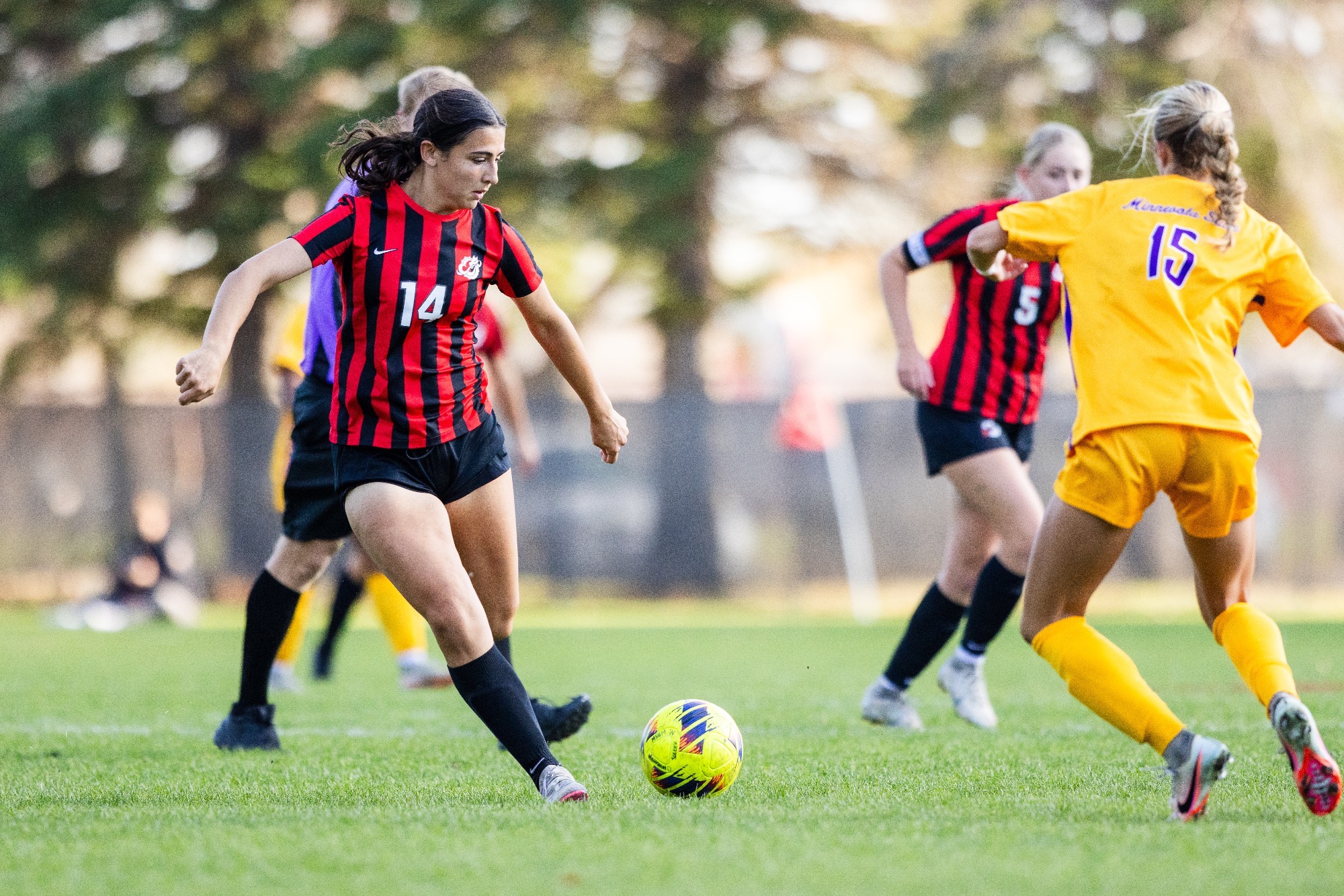 Mary Cox scored a goal to equalize in the 79th minute in MSUM's 1-1 draw against Montana State Billings