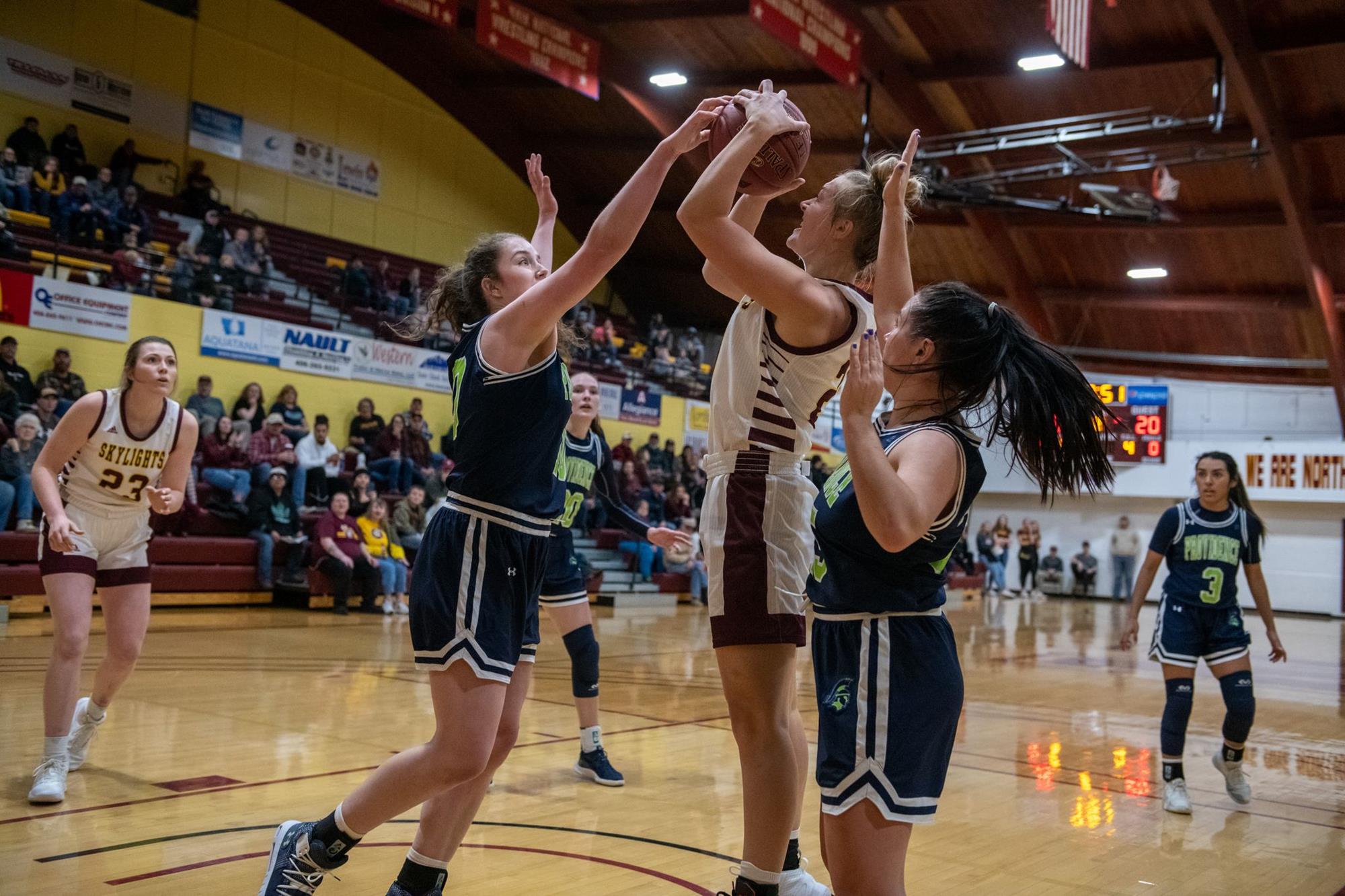Skylights Fall on the Road Against Montana Western Montana State