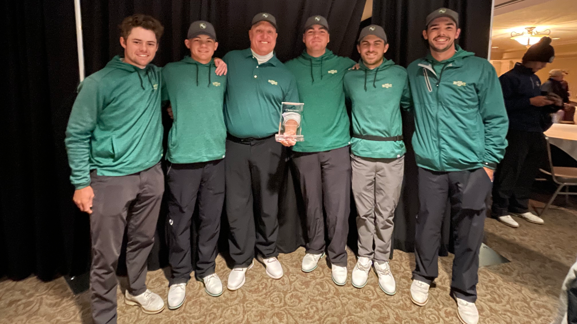 Team photo of Methodist golf at the 2025 O'Brient–Jensen Memorial