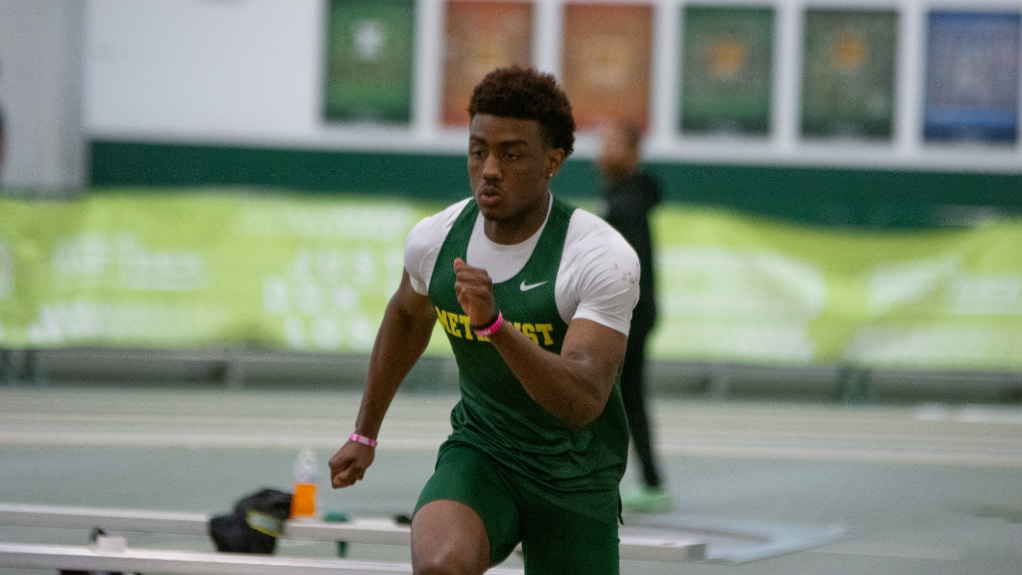 CJ Jones running for high jump