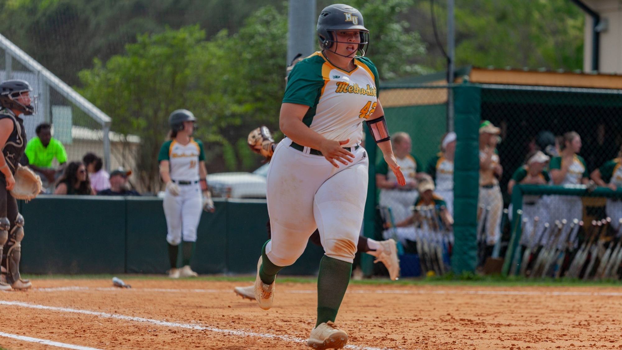 Alyssa Rivas running down the first base line