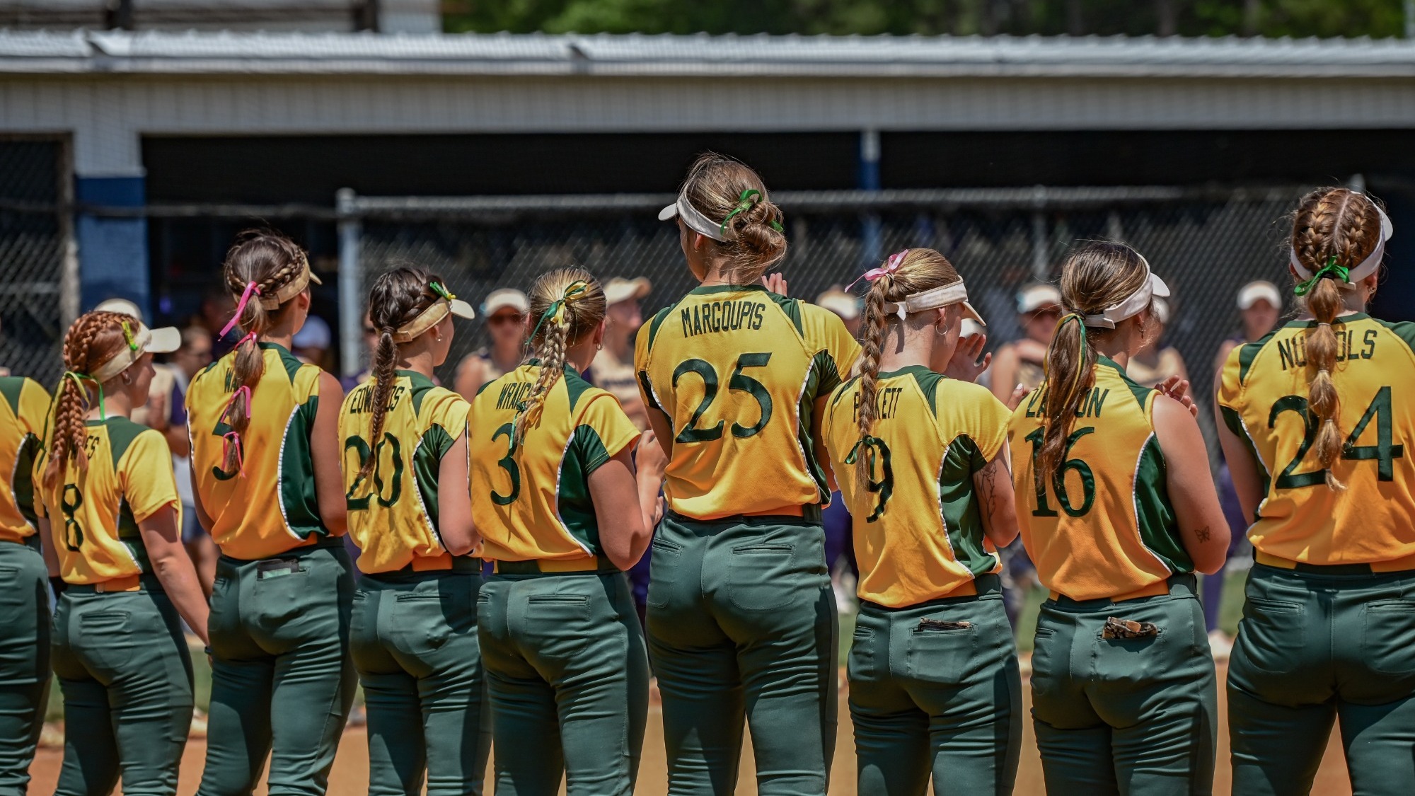 Softball team pregame lineup