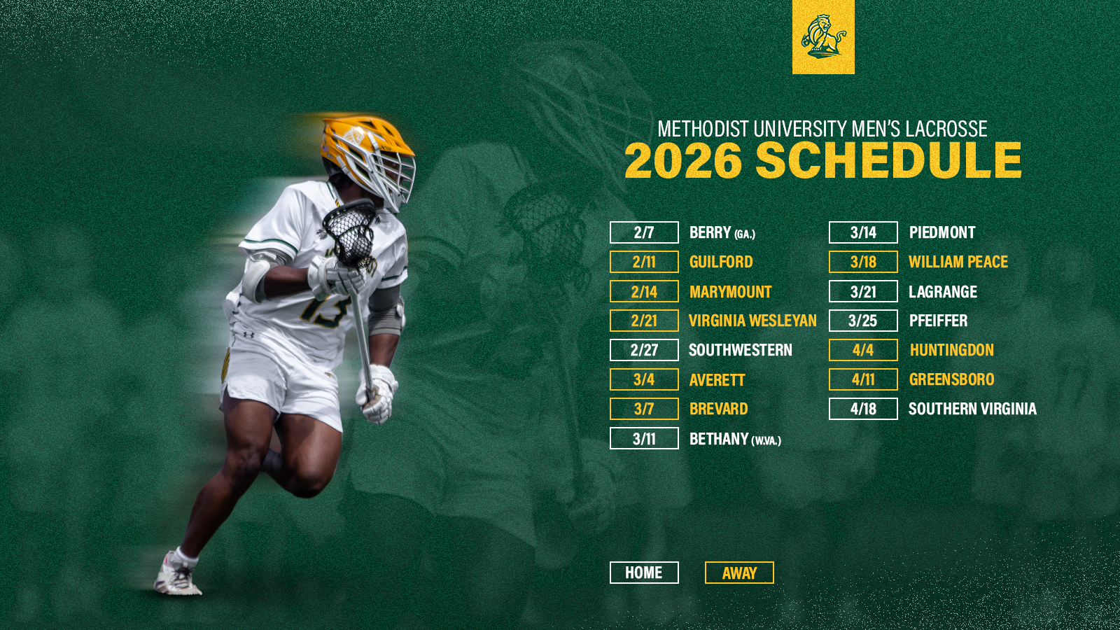 Men's Lacrosse 2026 schedule