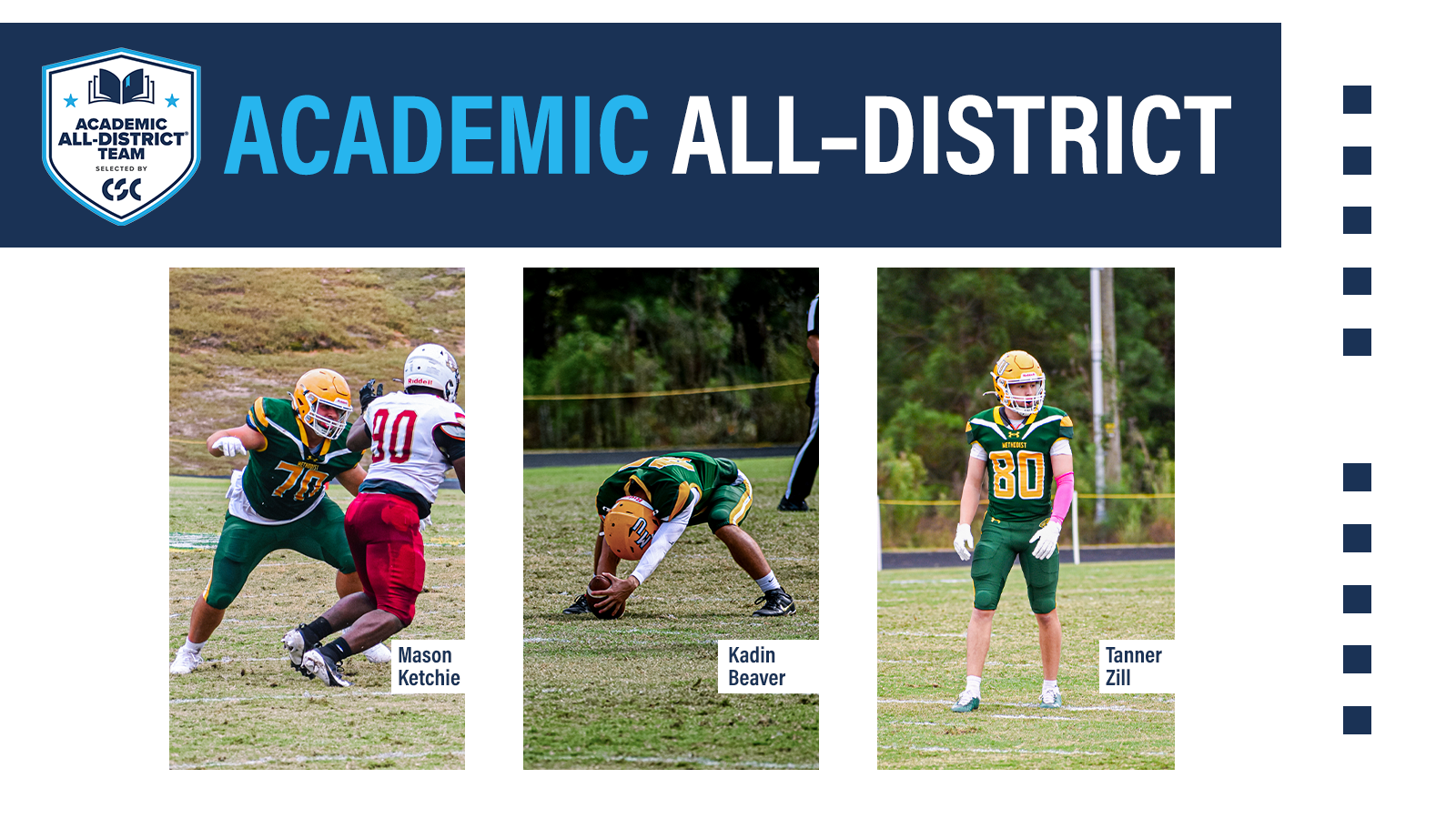 Academic All-District Football 2025