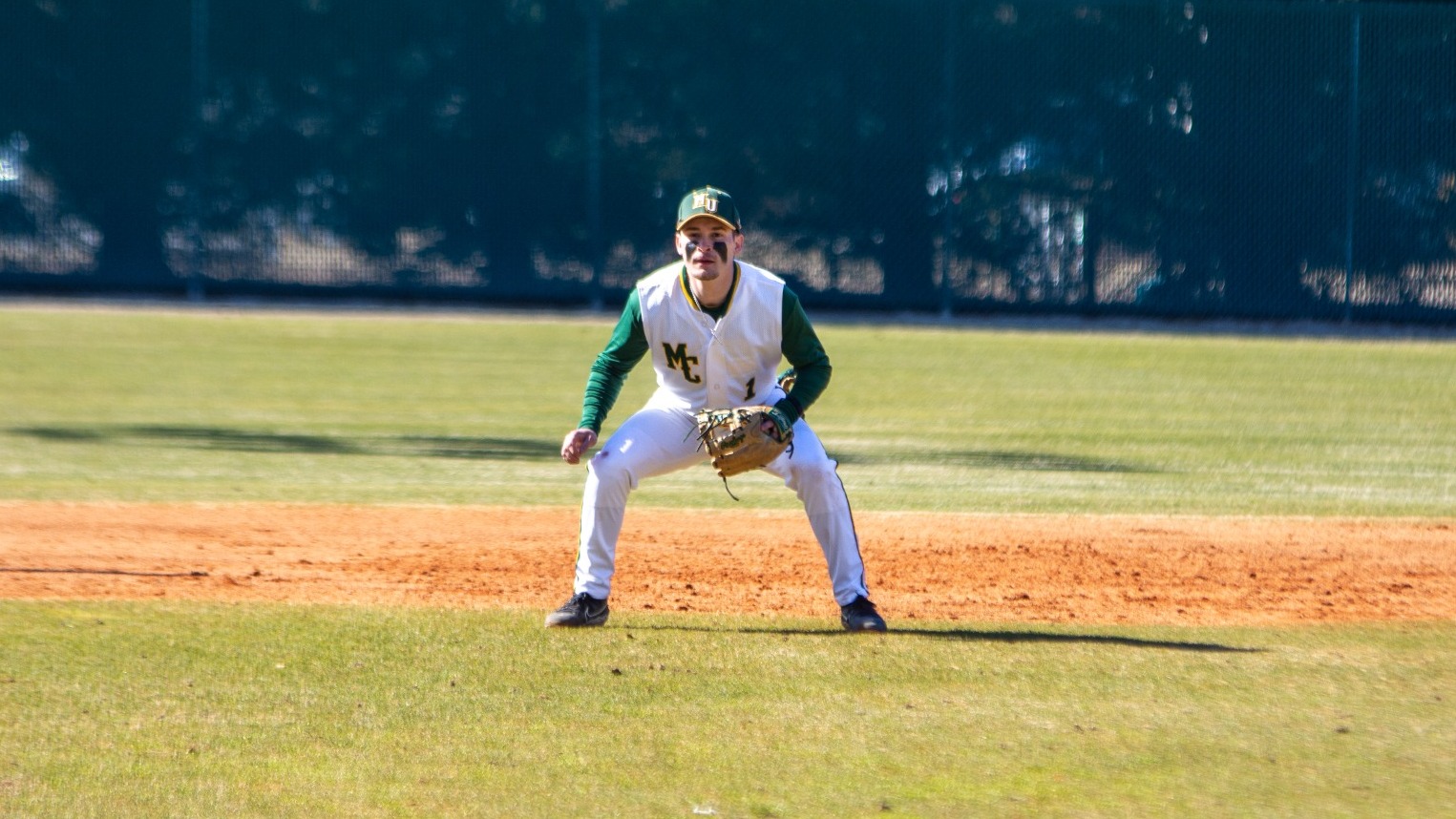 Ethan Golemo third base defensive stance