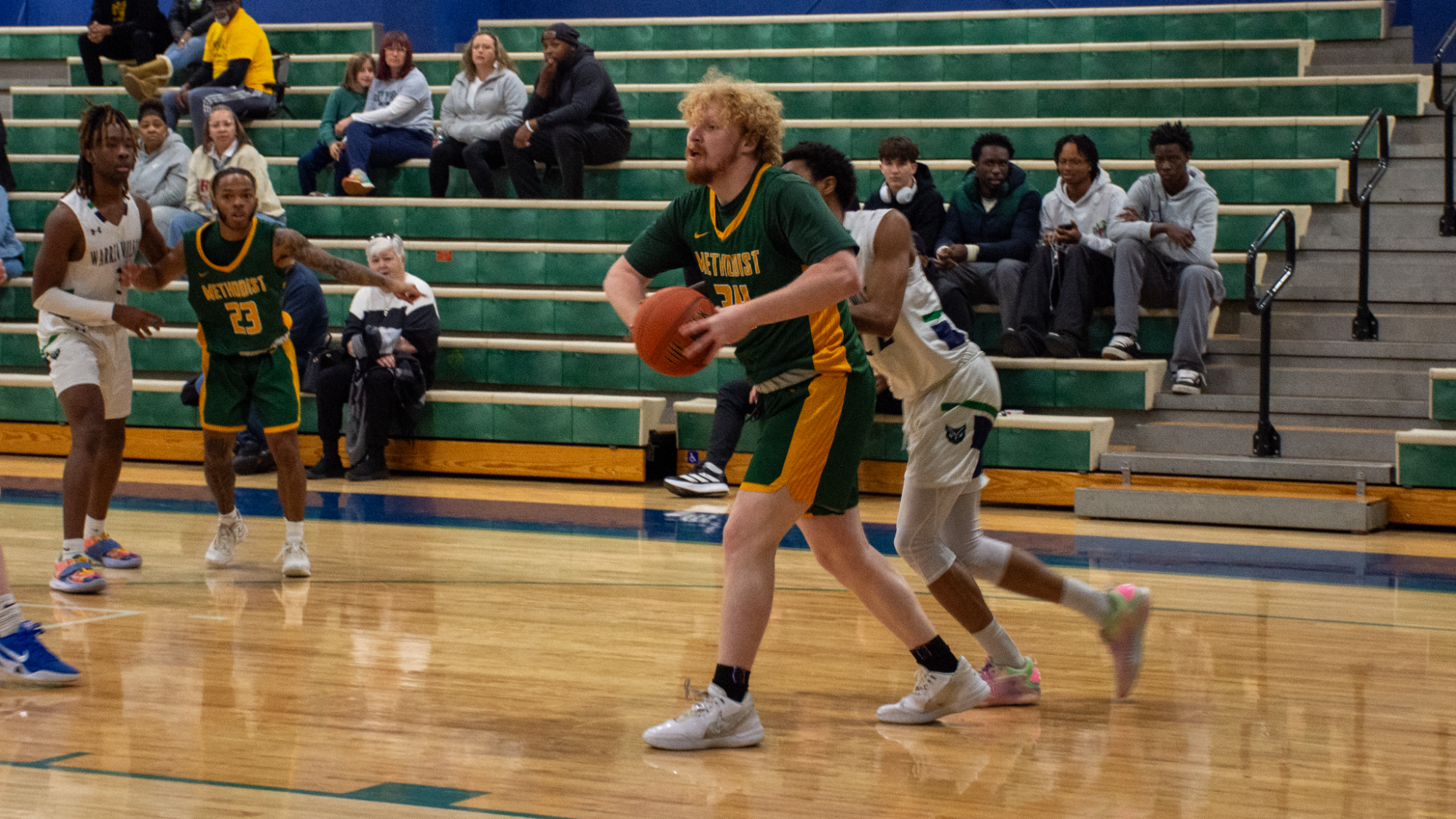 Sean O'Connor passing the ball