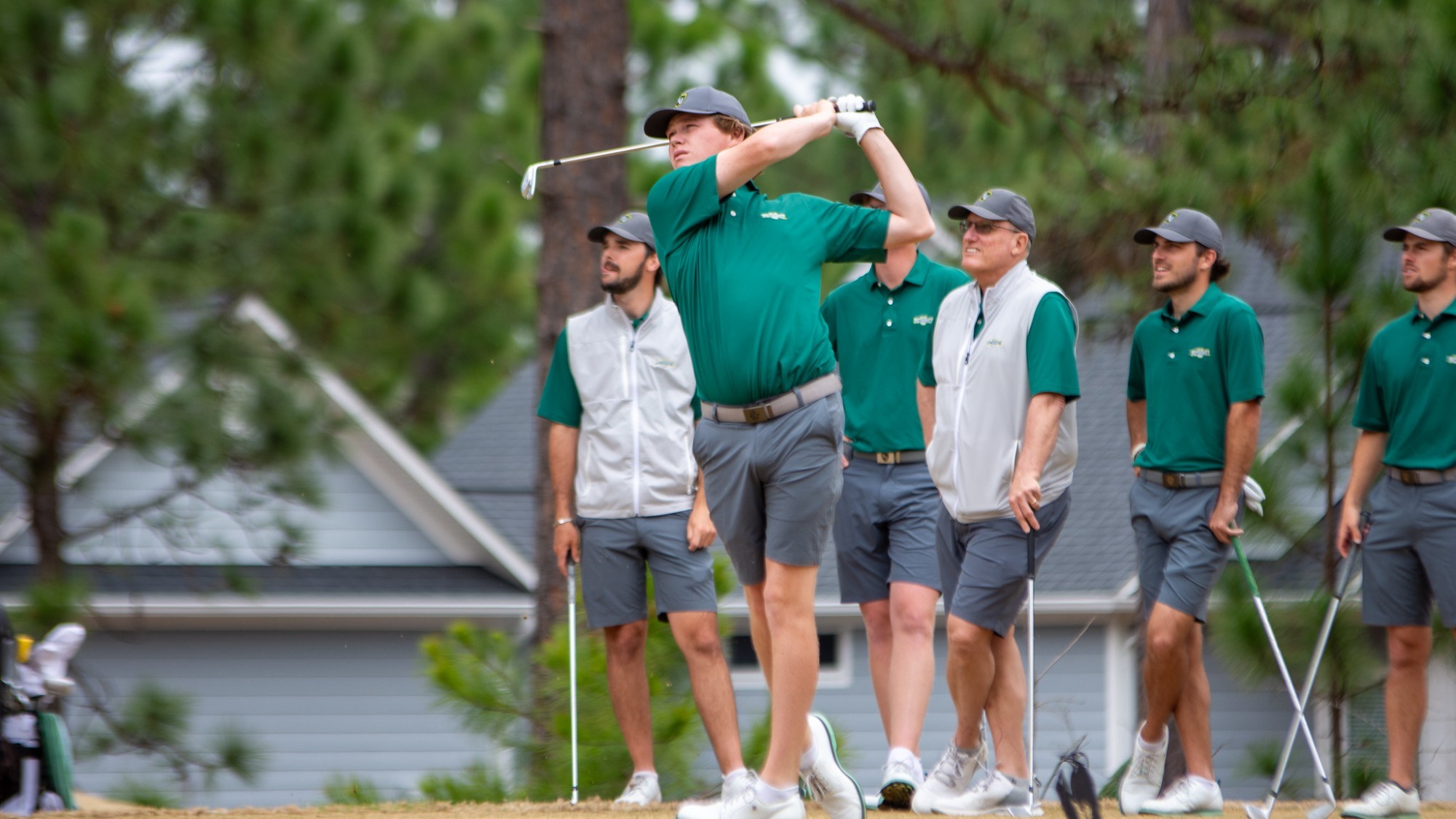Todd Moyer at the tee box during the Tiger Invitational